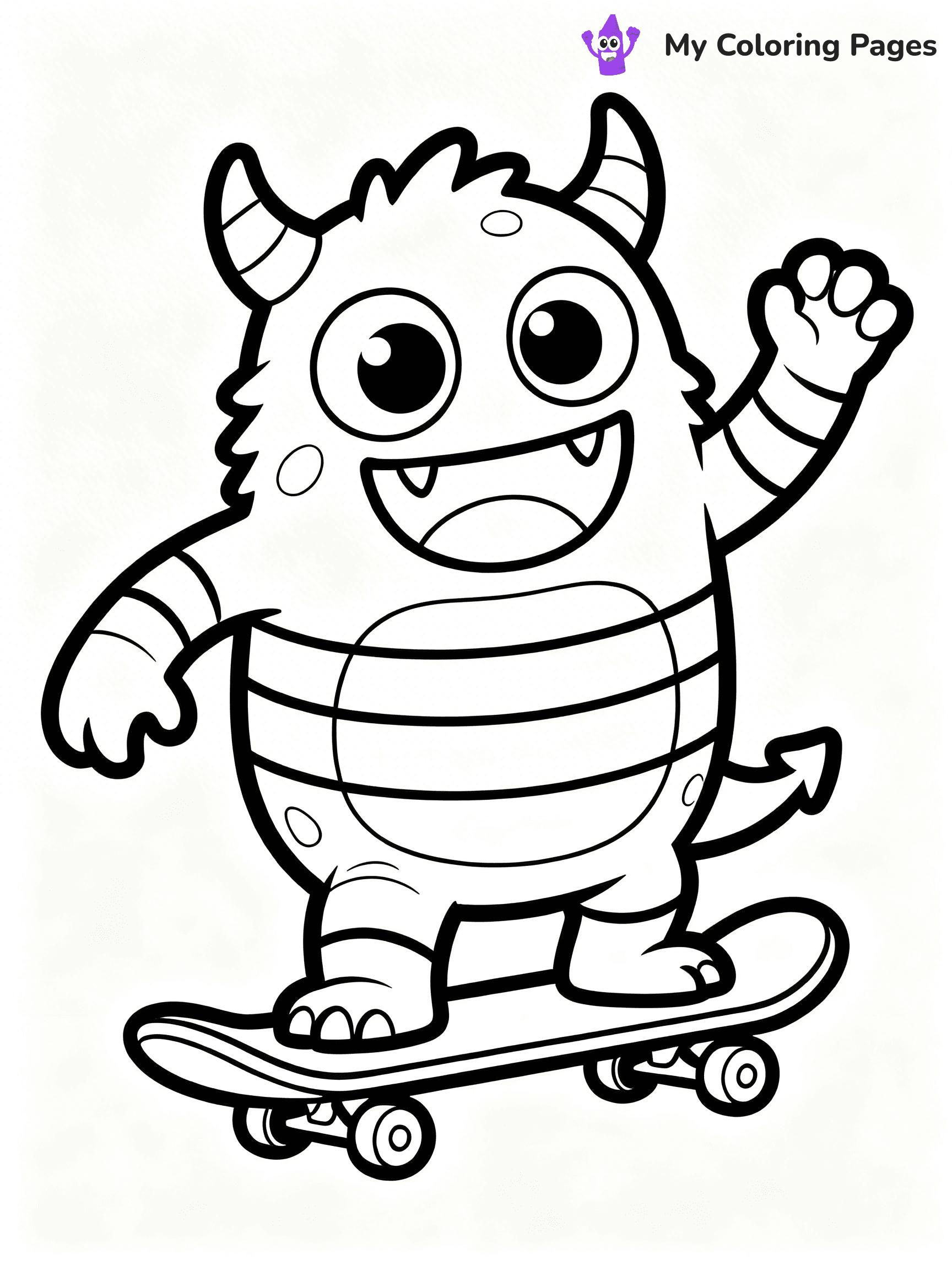 Cute Monster Coloring Pages - 72