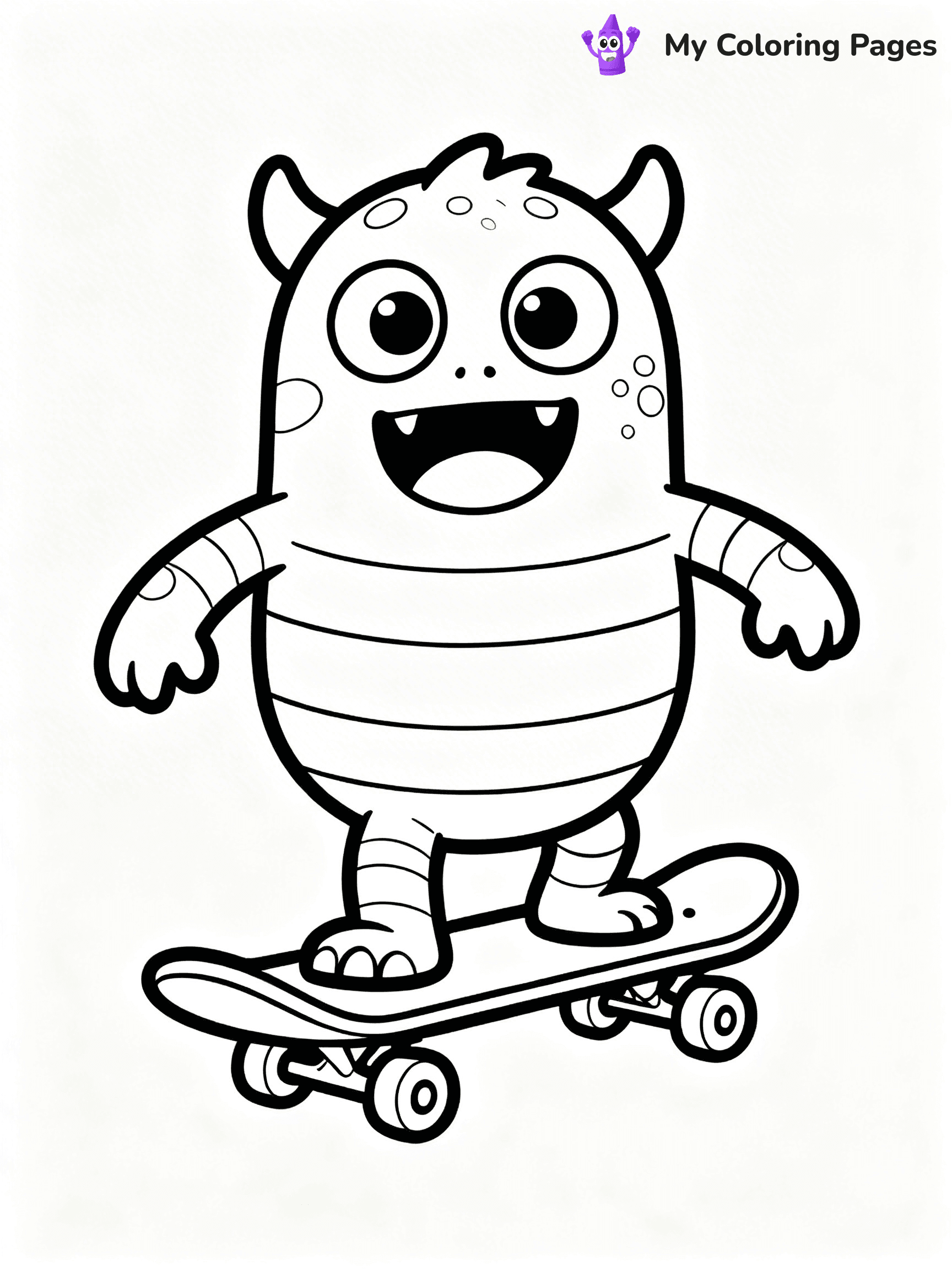 Cute Monster Coloring Pages - 71