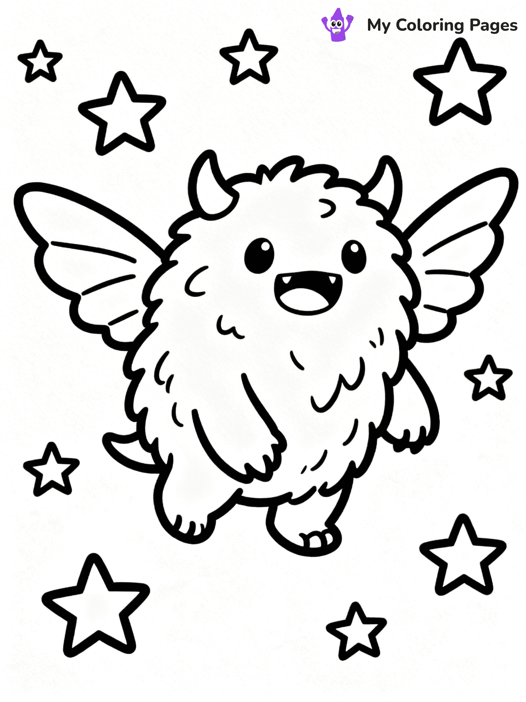 Cute Monster Coloring Pages - 62