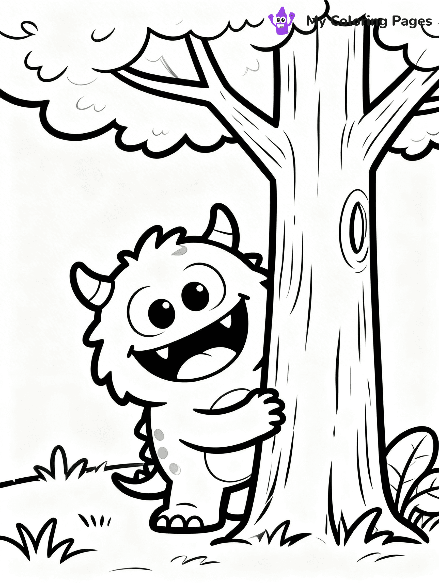 Cute Monster Coloring Pages - 57