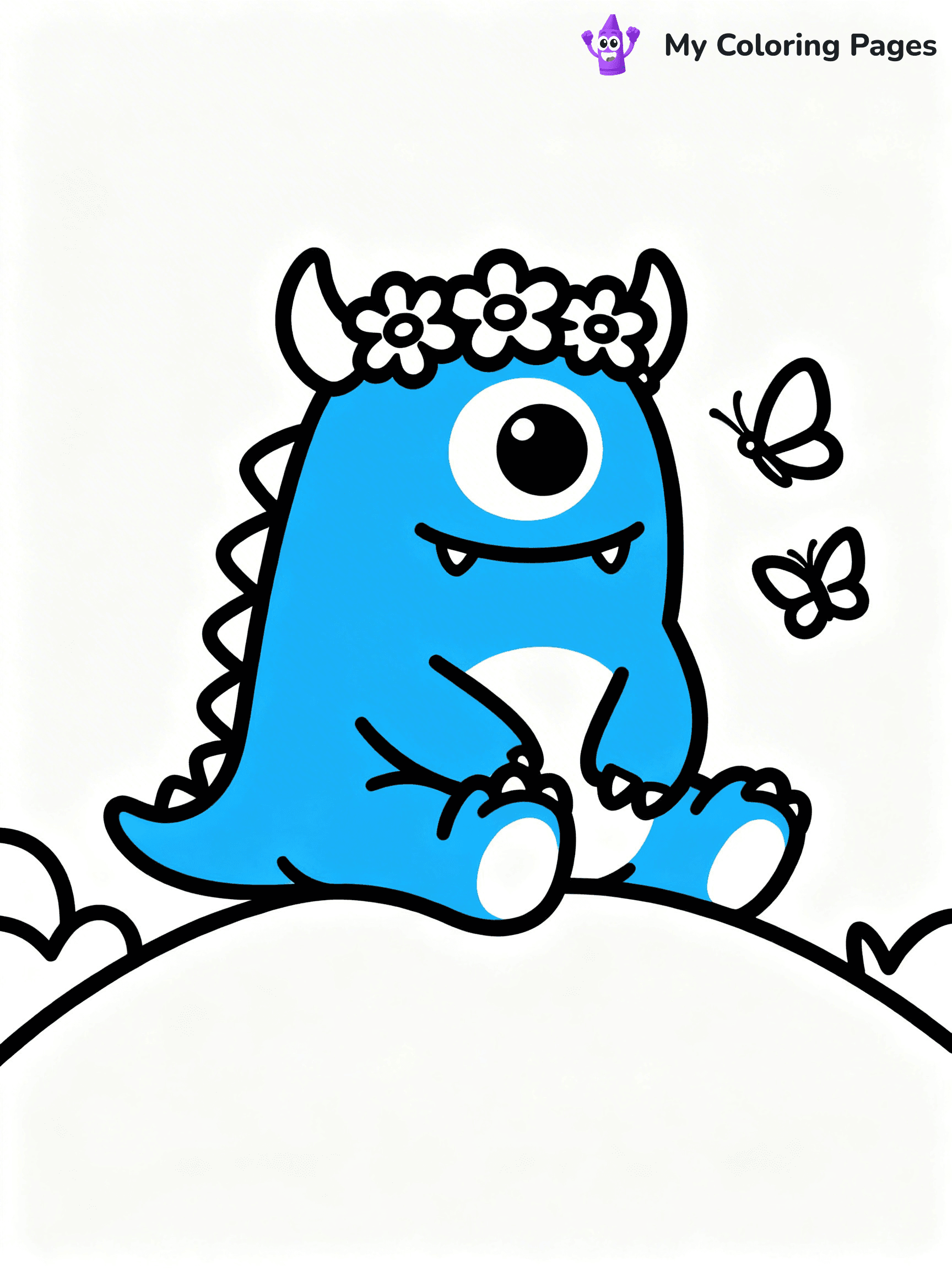 Cute Monster Coloring Pages - 54