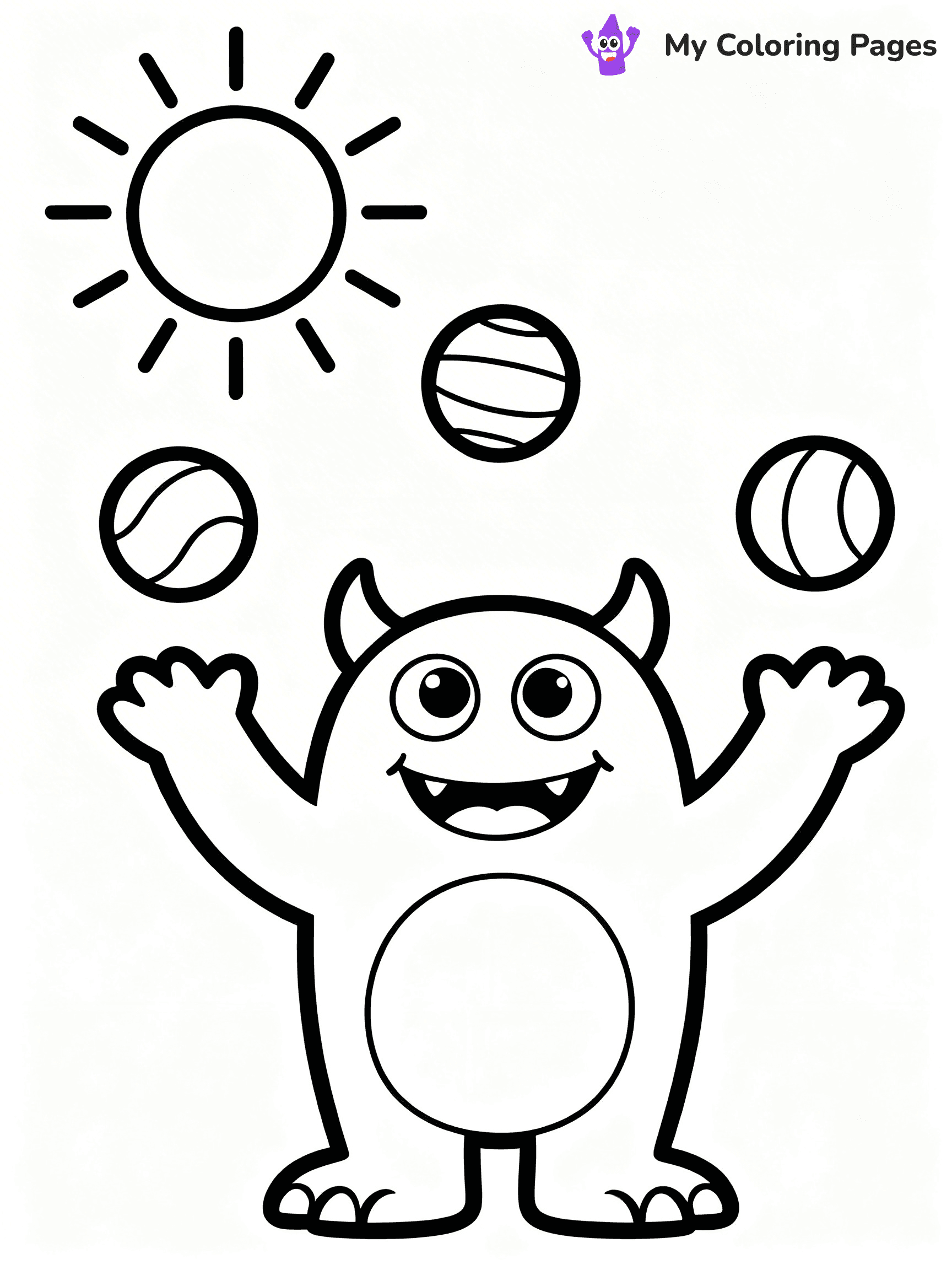 Cute Monster Coloring Pages - 50