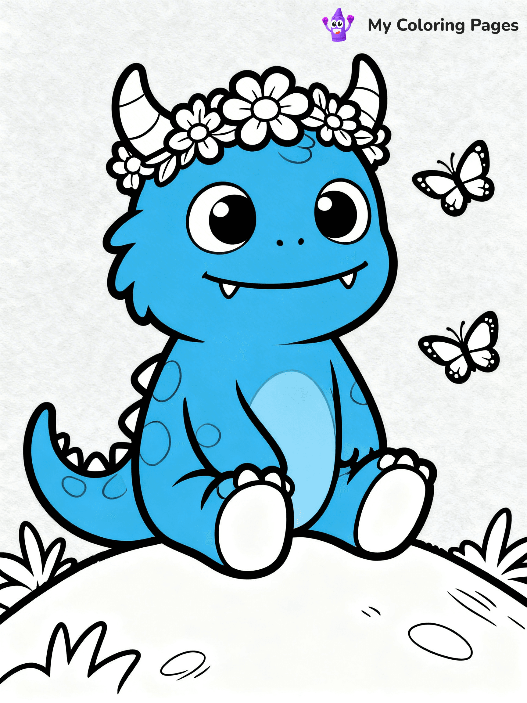 Cute Monster Coloring Pages - 46