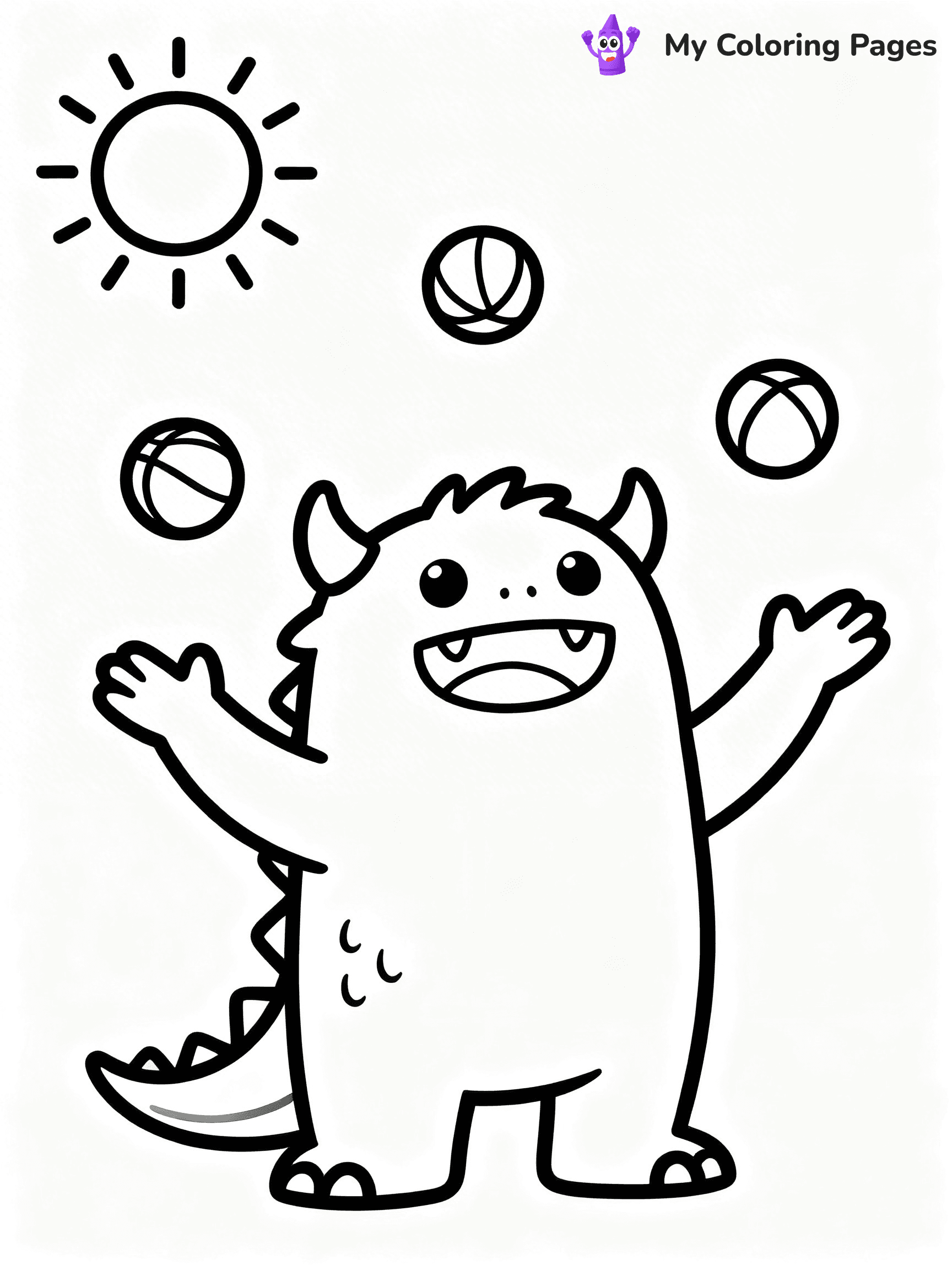 Cute Monster Coloring Pages - 42