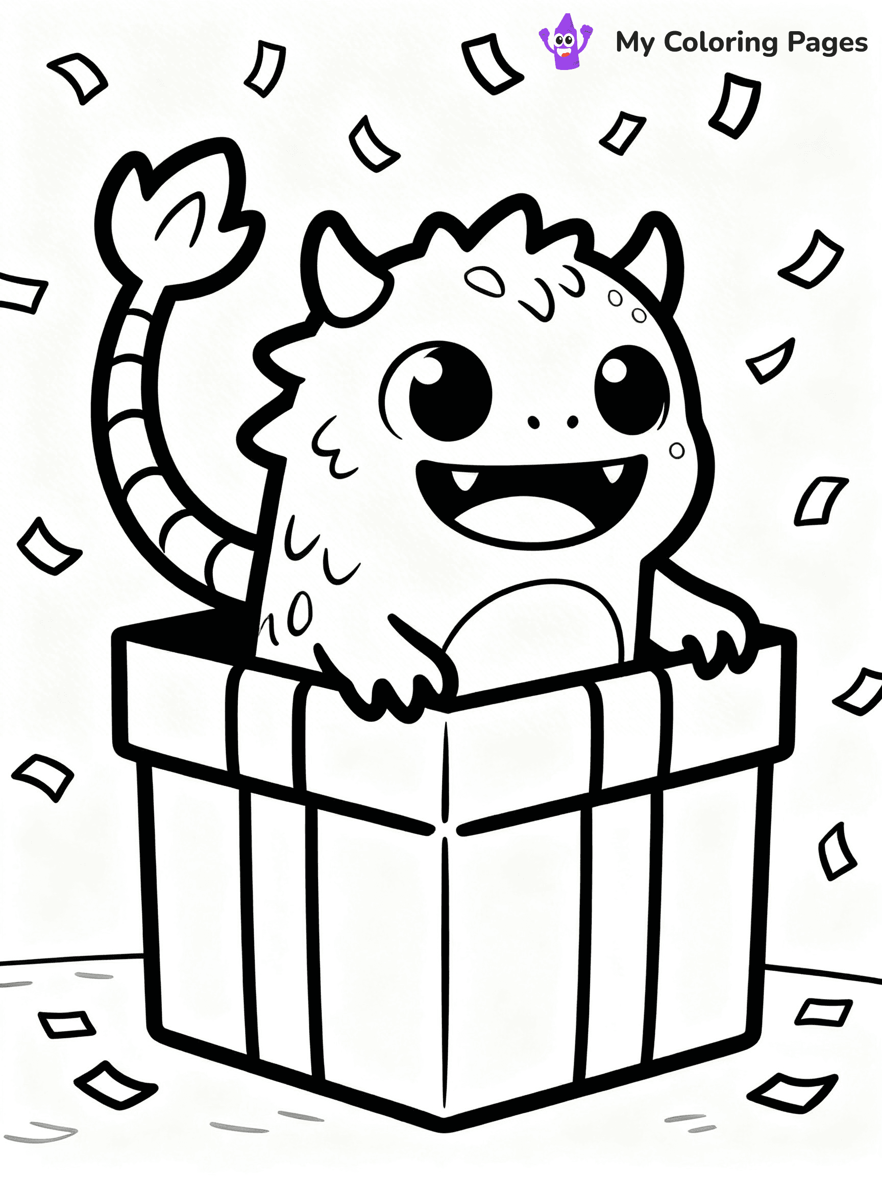 Cute Monster Coloring Pages - 34
