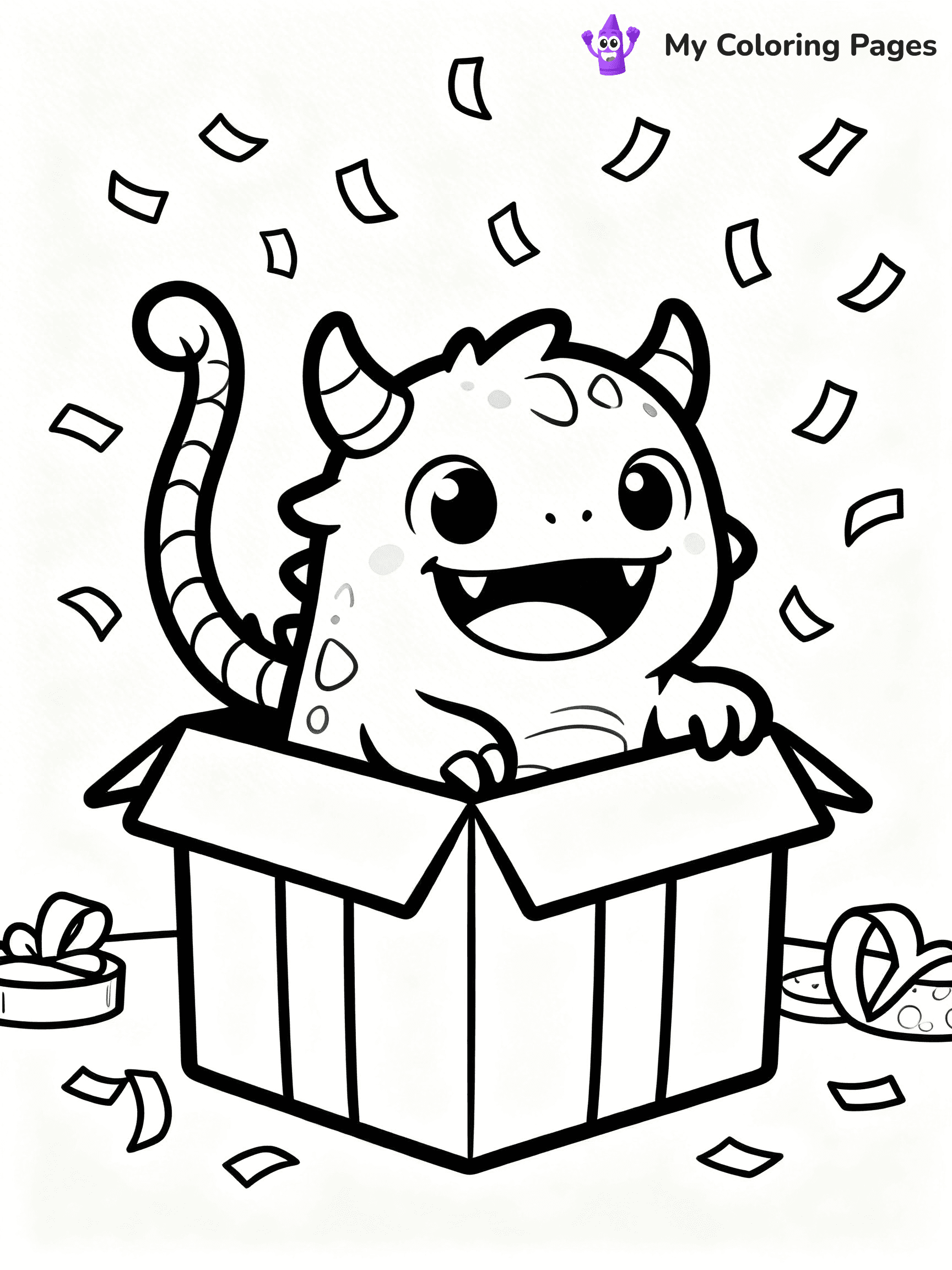 Cute Monster Coloring Pages - 29