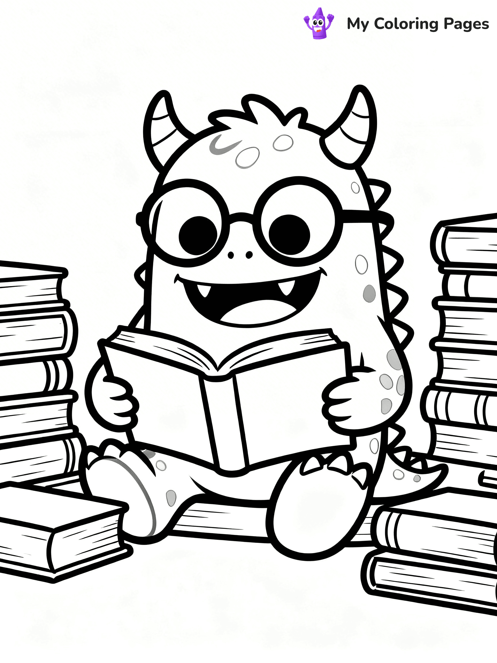 Cute Monster Coloring Pages - 26