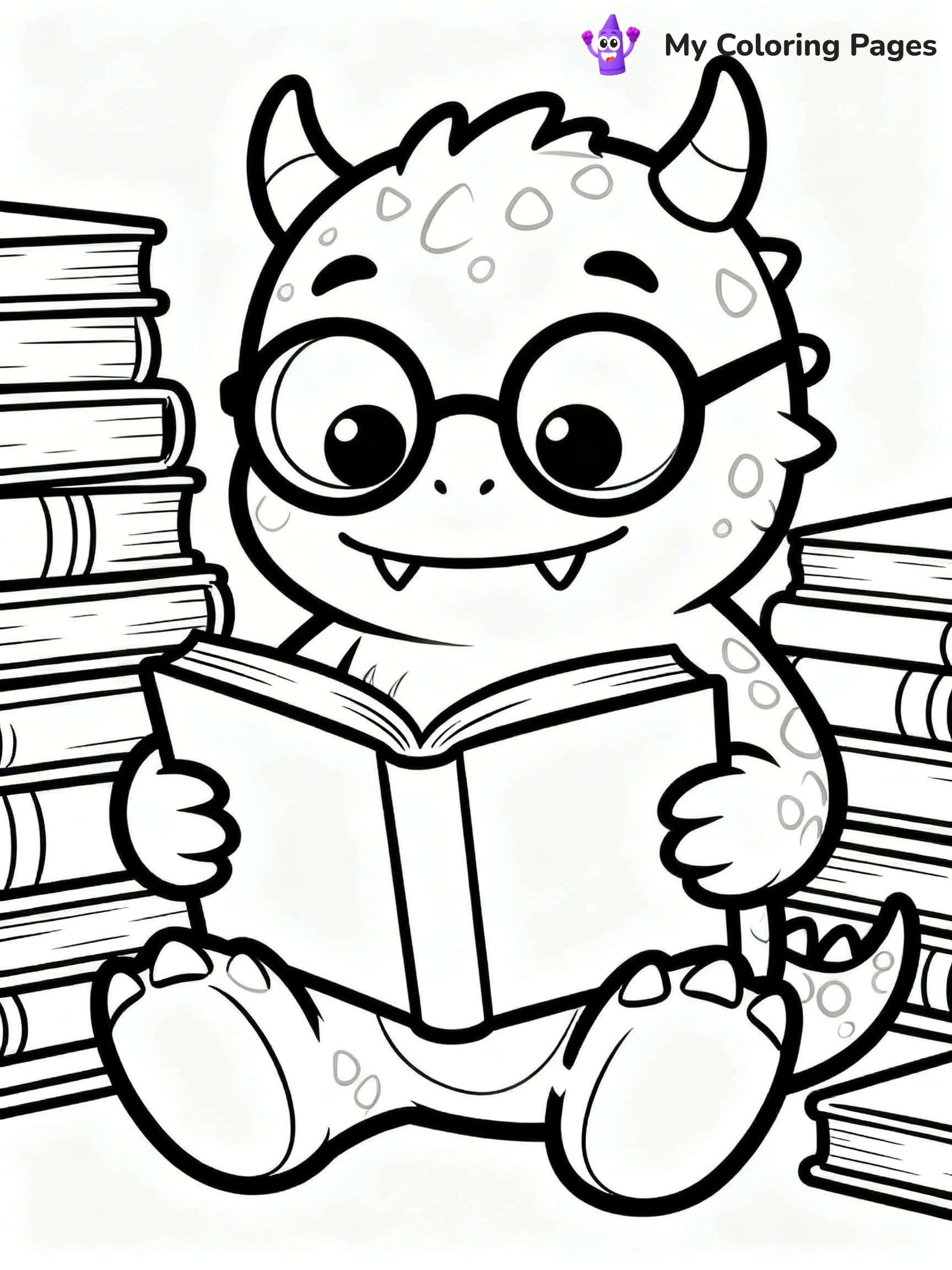 Cute Monster Coloring Pages - 23
