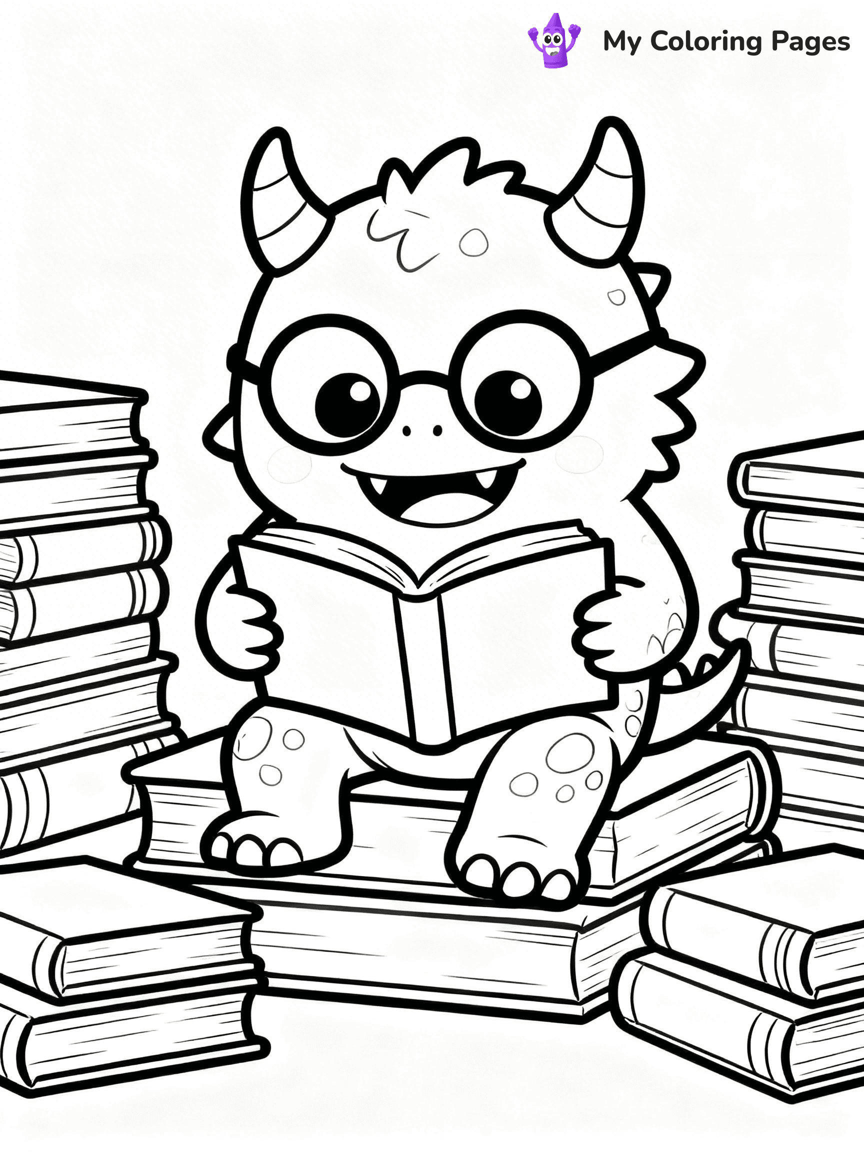 Cute Monster Coloring Pages - 21