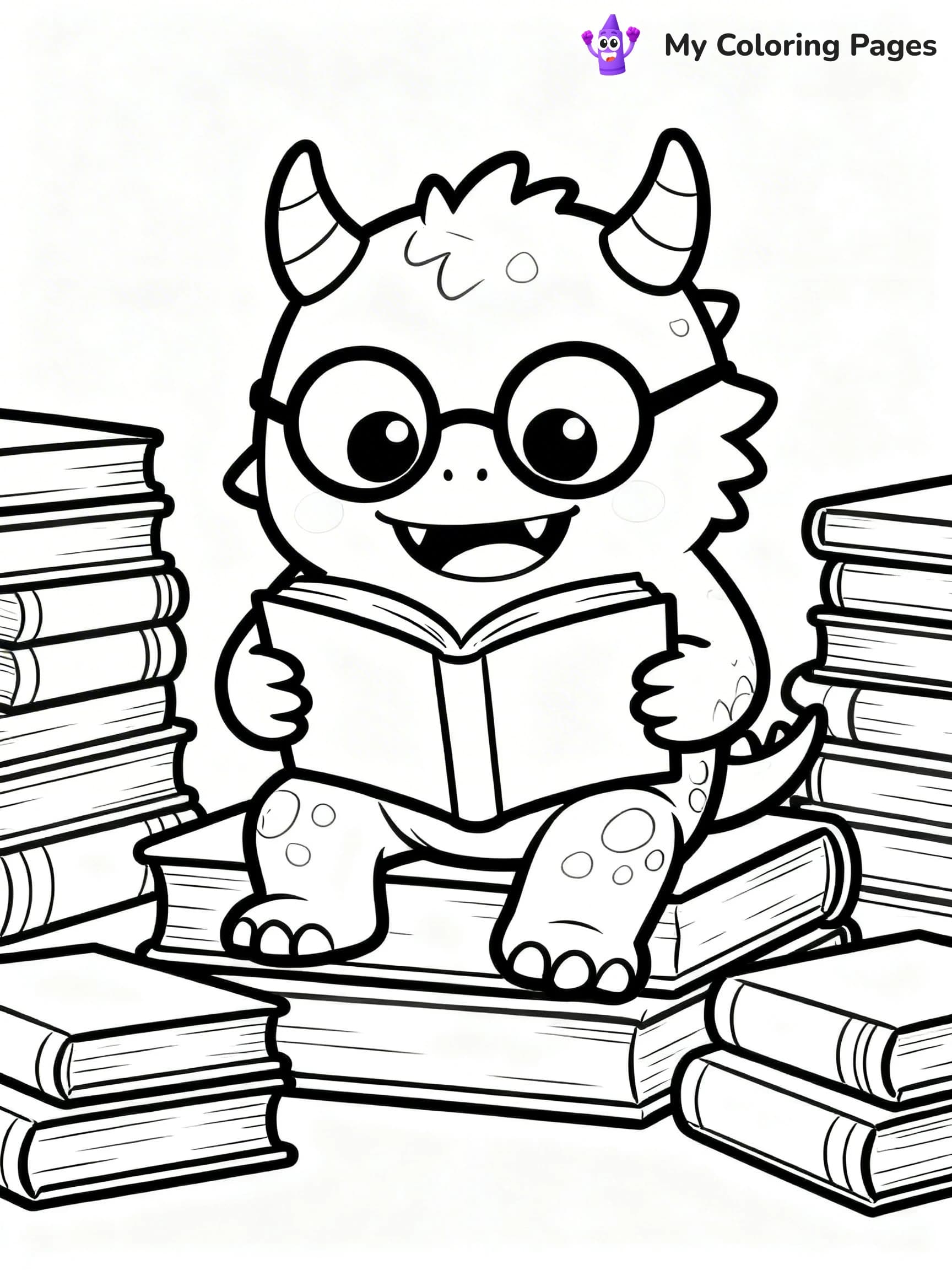 Cute Monster Coloring Pages - 21