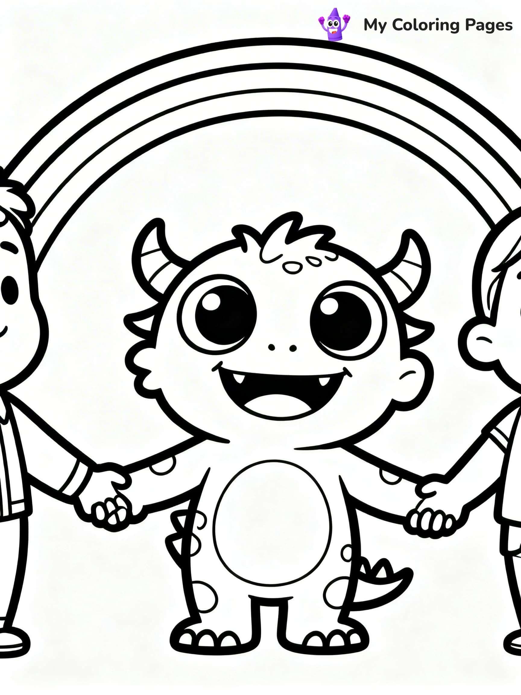 Cute Monster Coloring Pages - 19