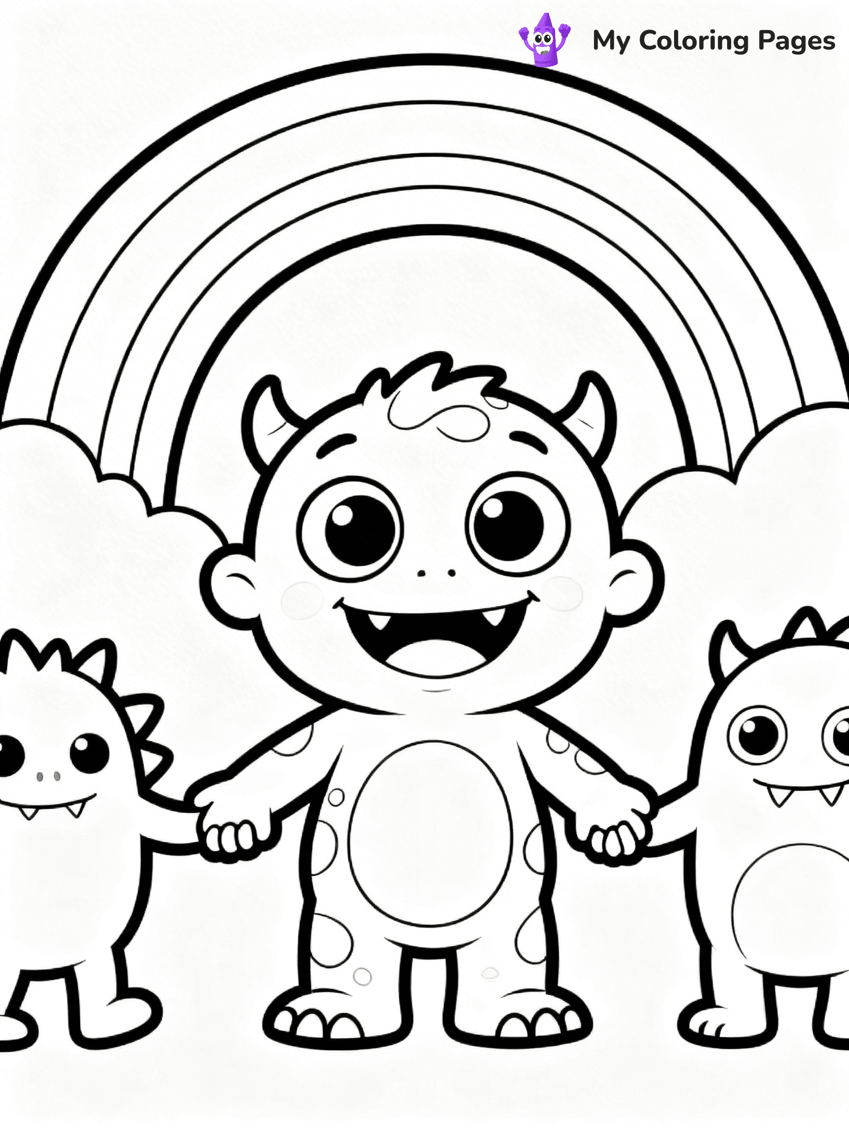 Cute Monster Coloring Pages - 17
