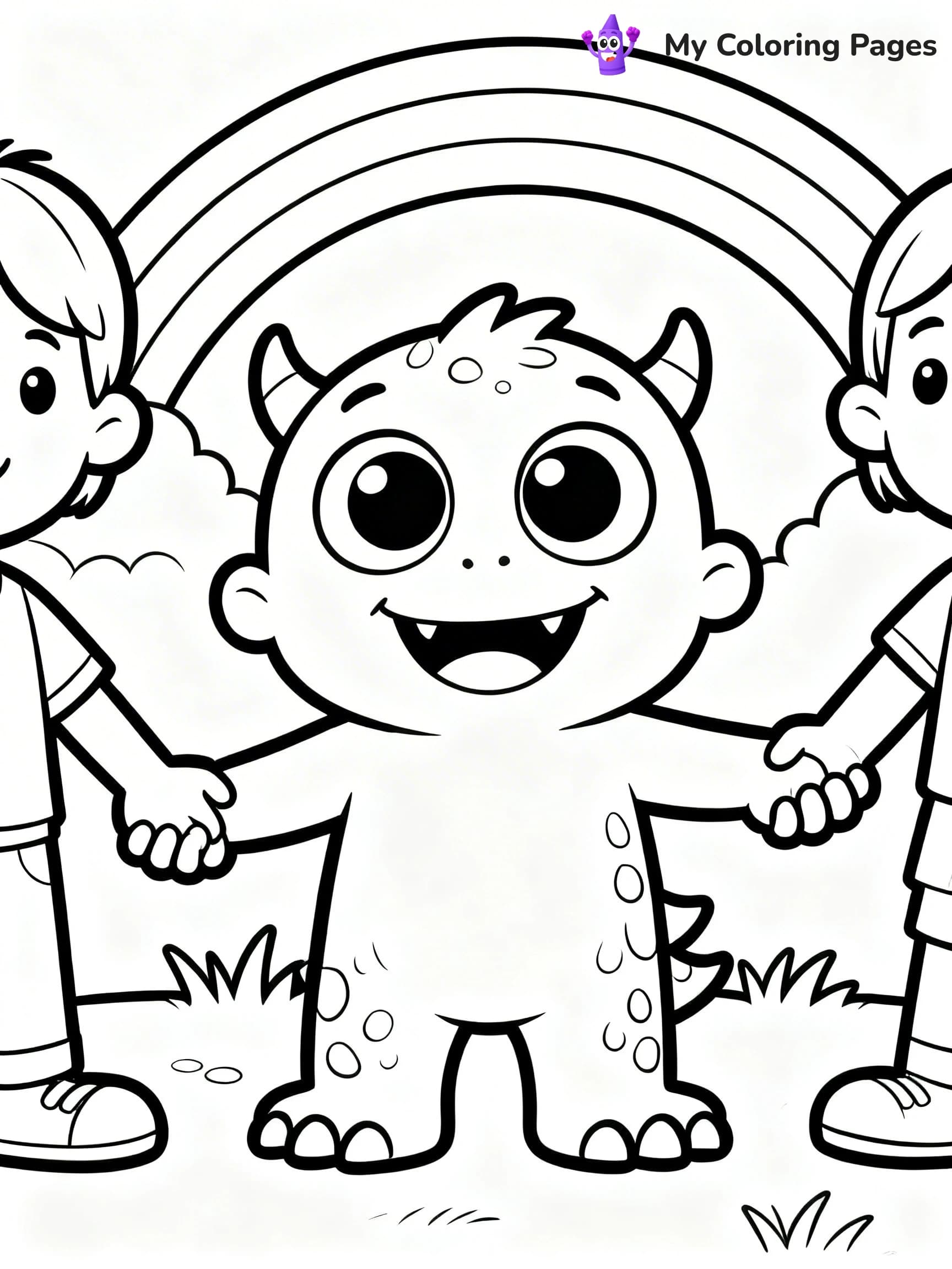 Cute Monster Coloring Pages - 15