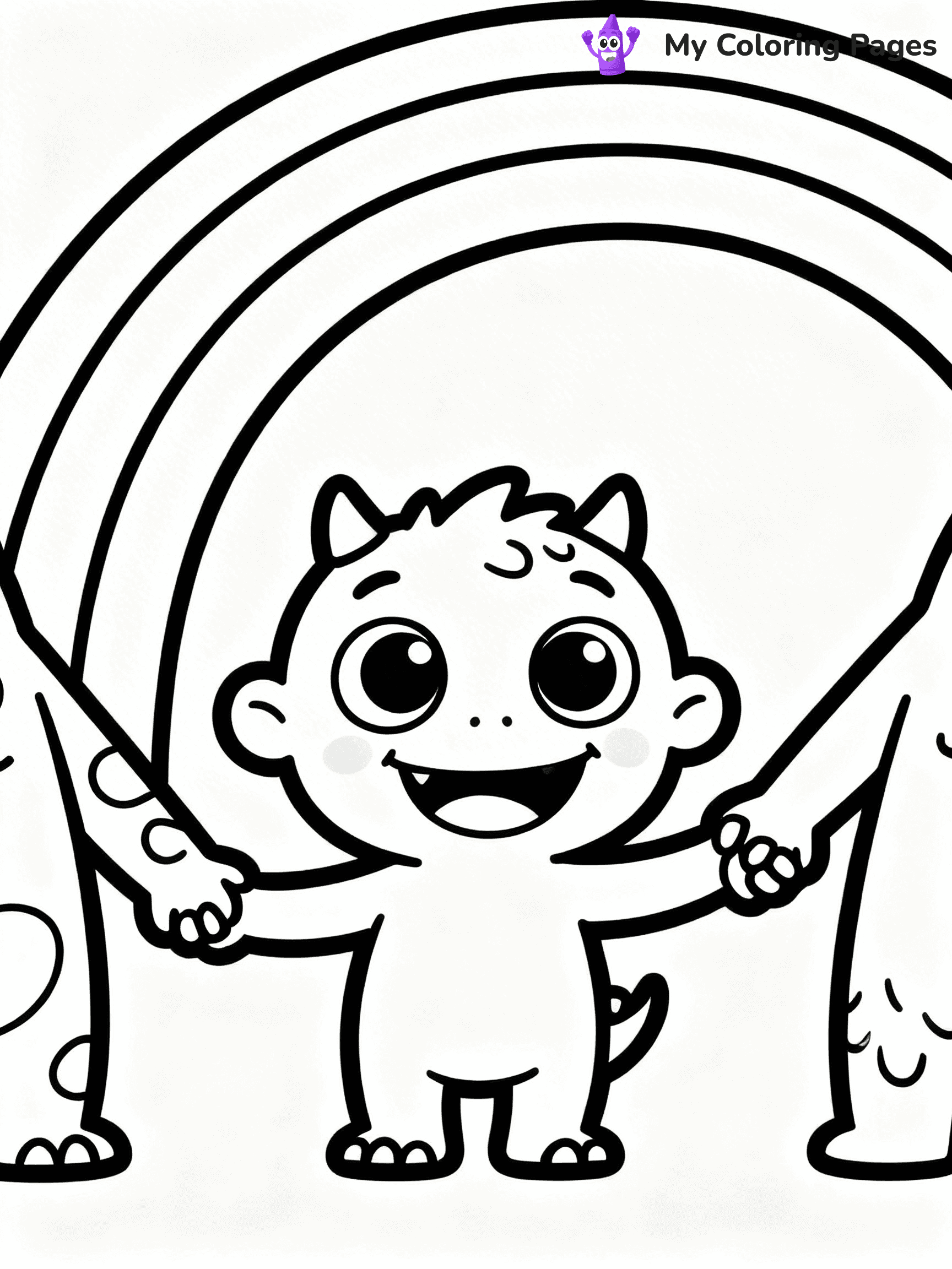 Cute Monster Coloring Pages - 14