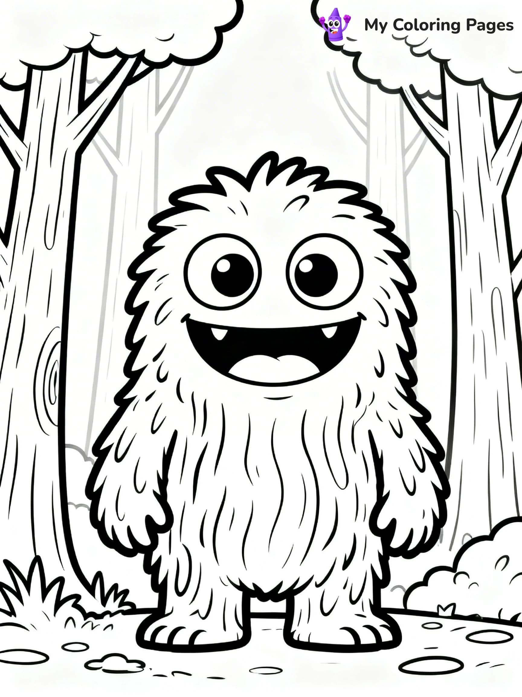 Cute Monster Coloring Pages - 12