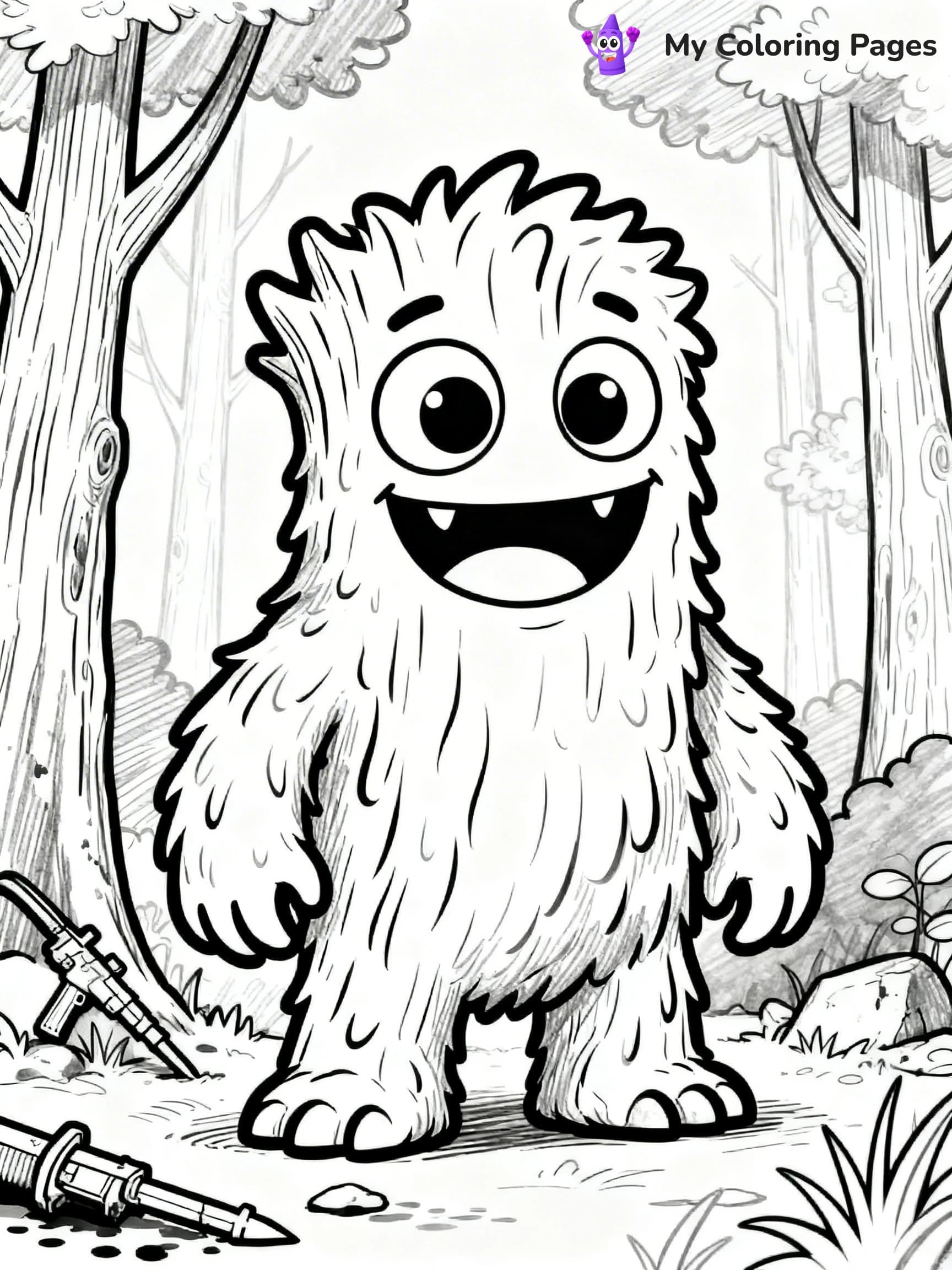 Cute Monster Coloring Pages - 11