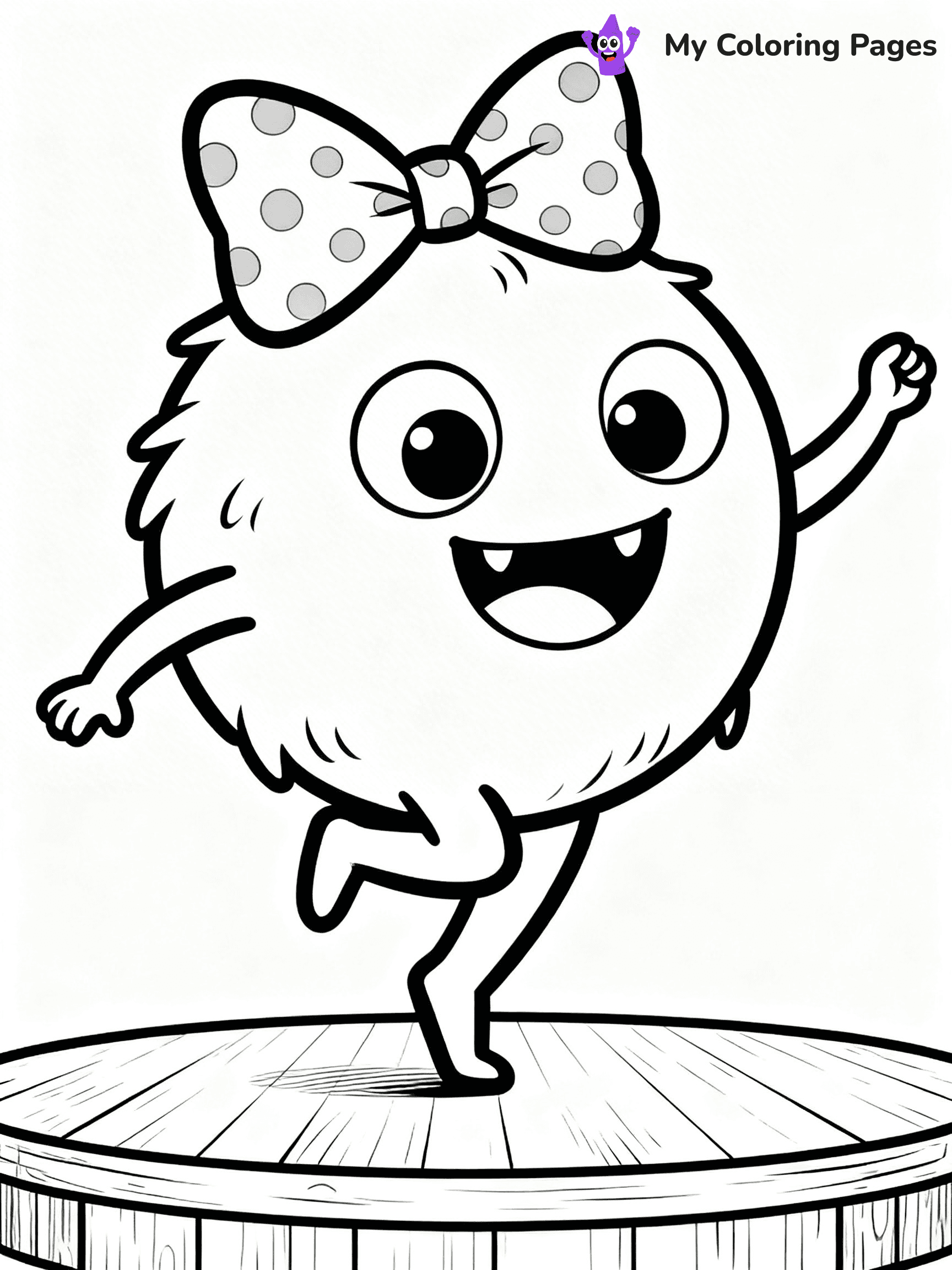 Cute Monster Coloring Pages - 10