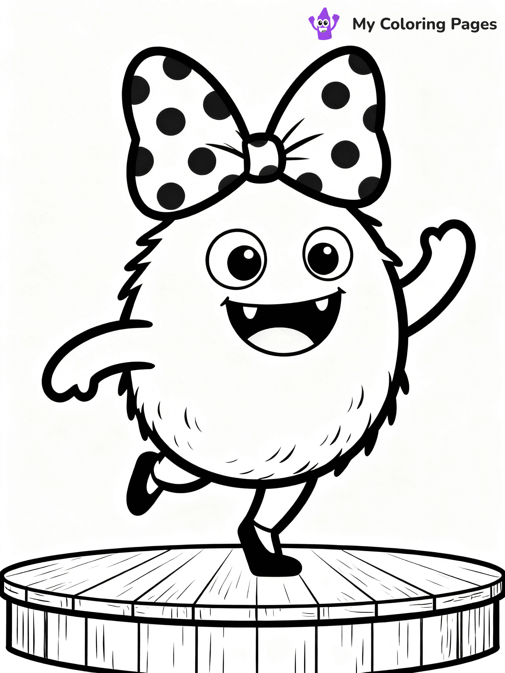 Cute Monster Coloring Pages - 9