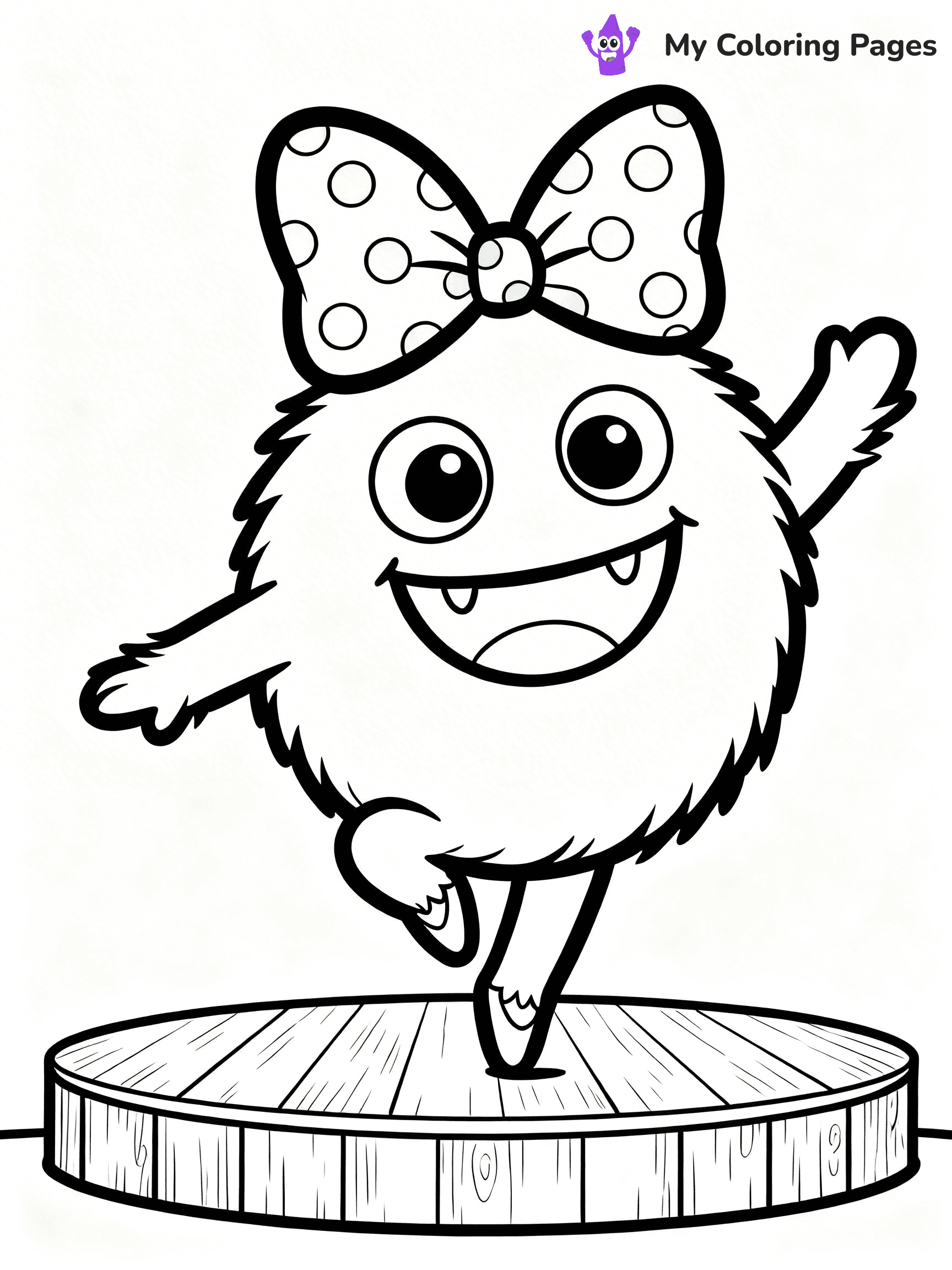 Cute Monster Coloring Pages - 7