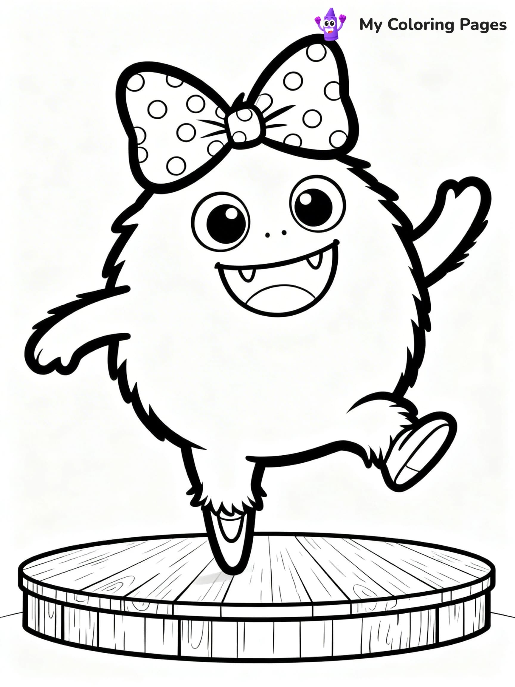 Cute Monster Coloring Pages - 6
