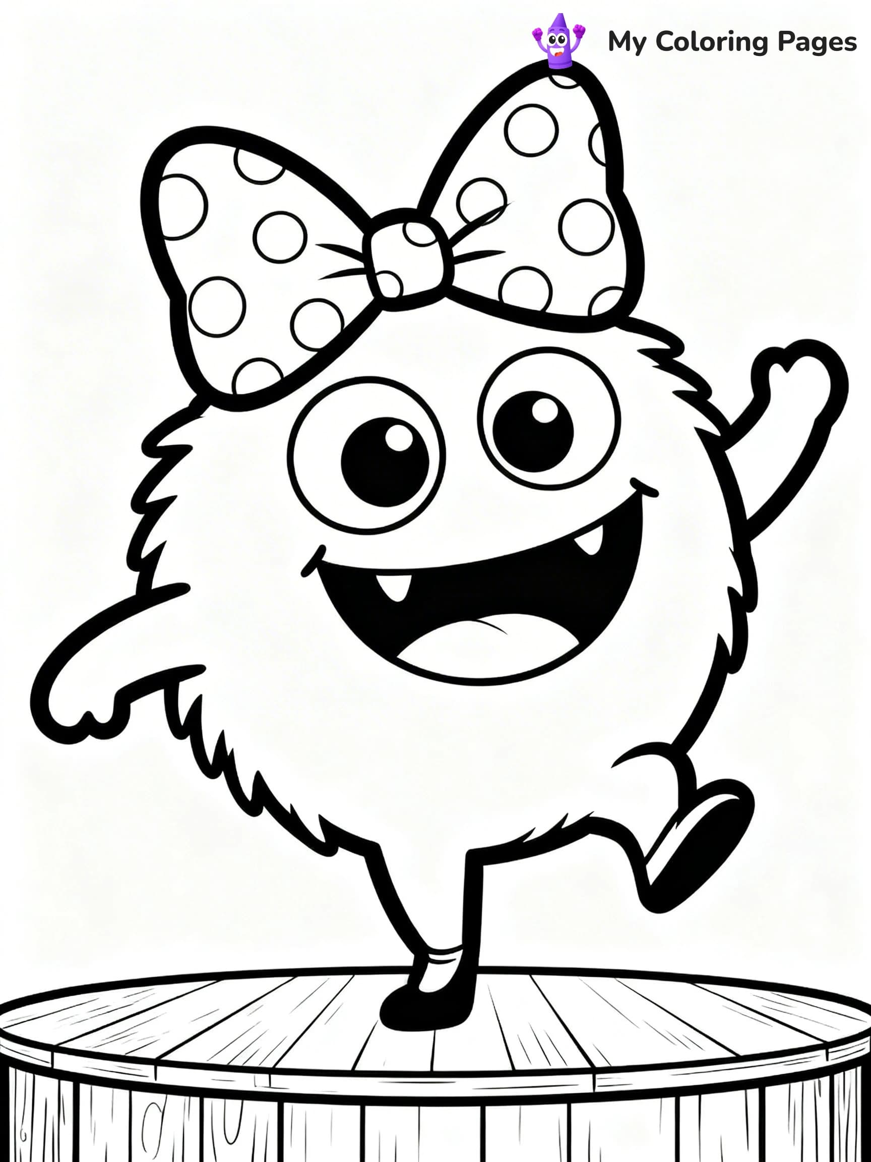 Cute Monster Coloring Pages - 5