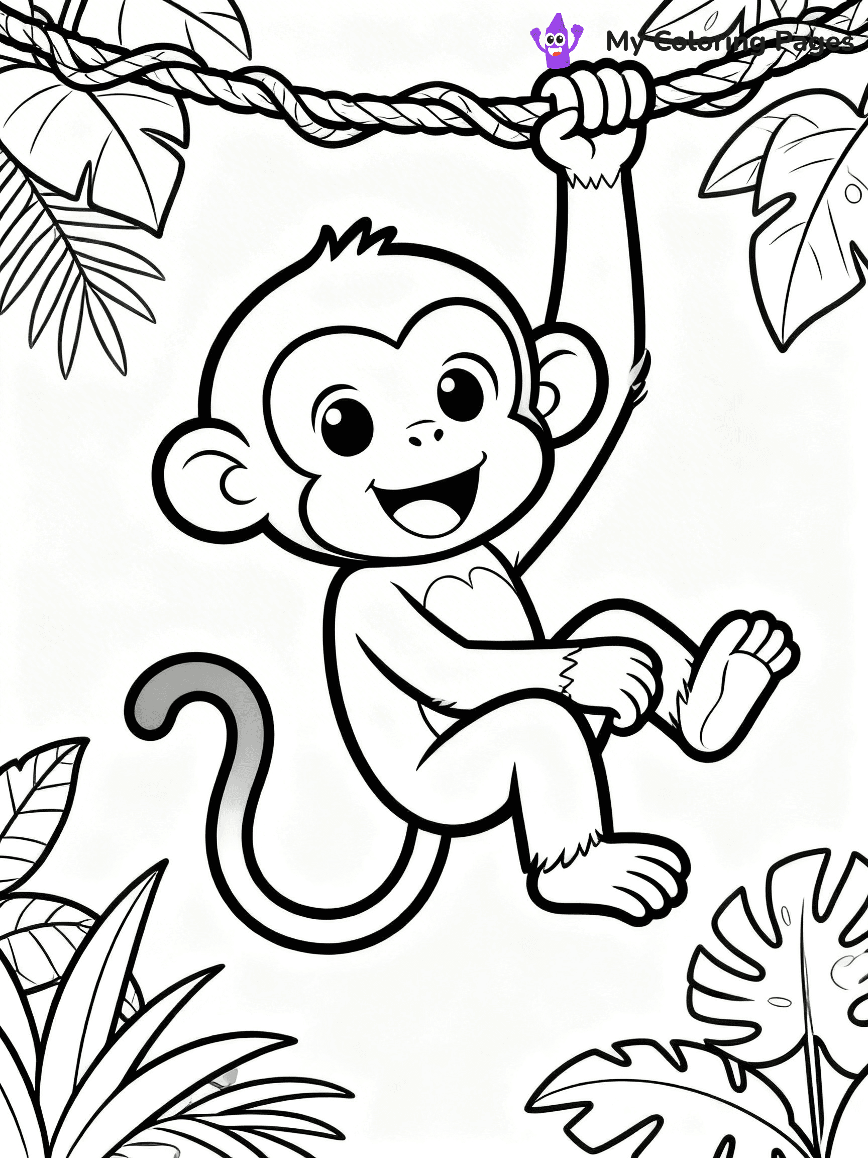 Coloring Pages Monkey - 299