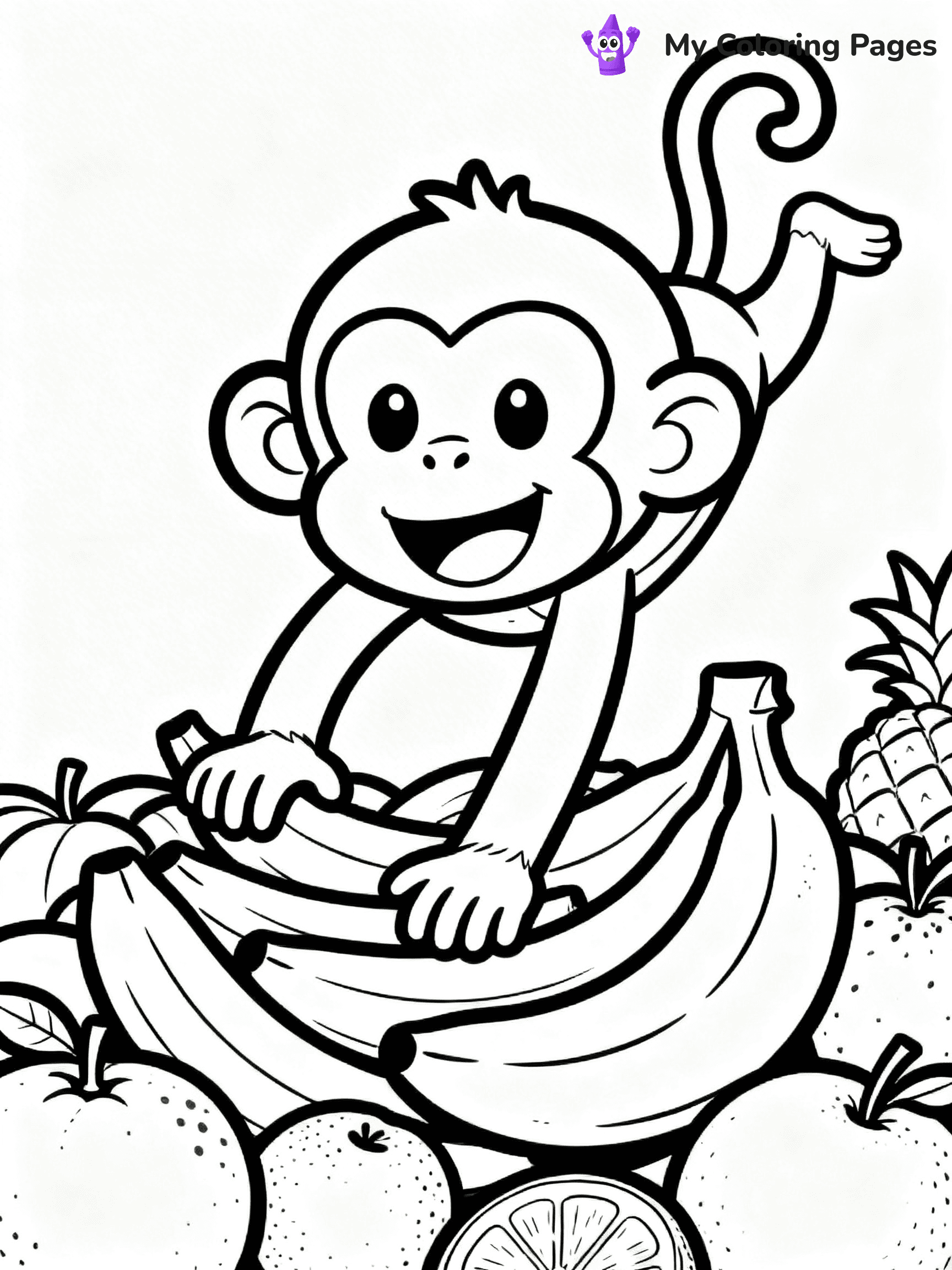 Coloring Pages Monkey - 292