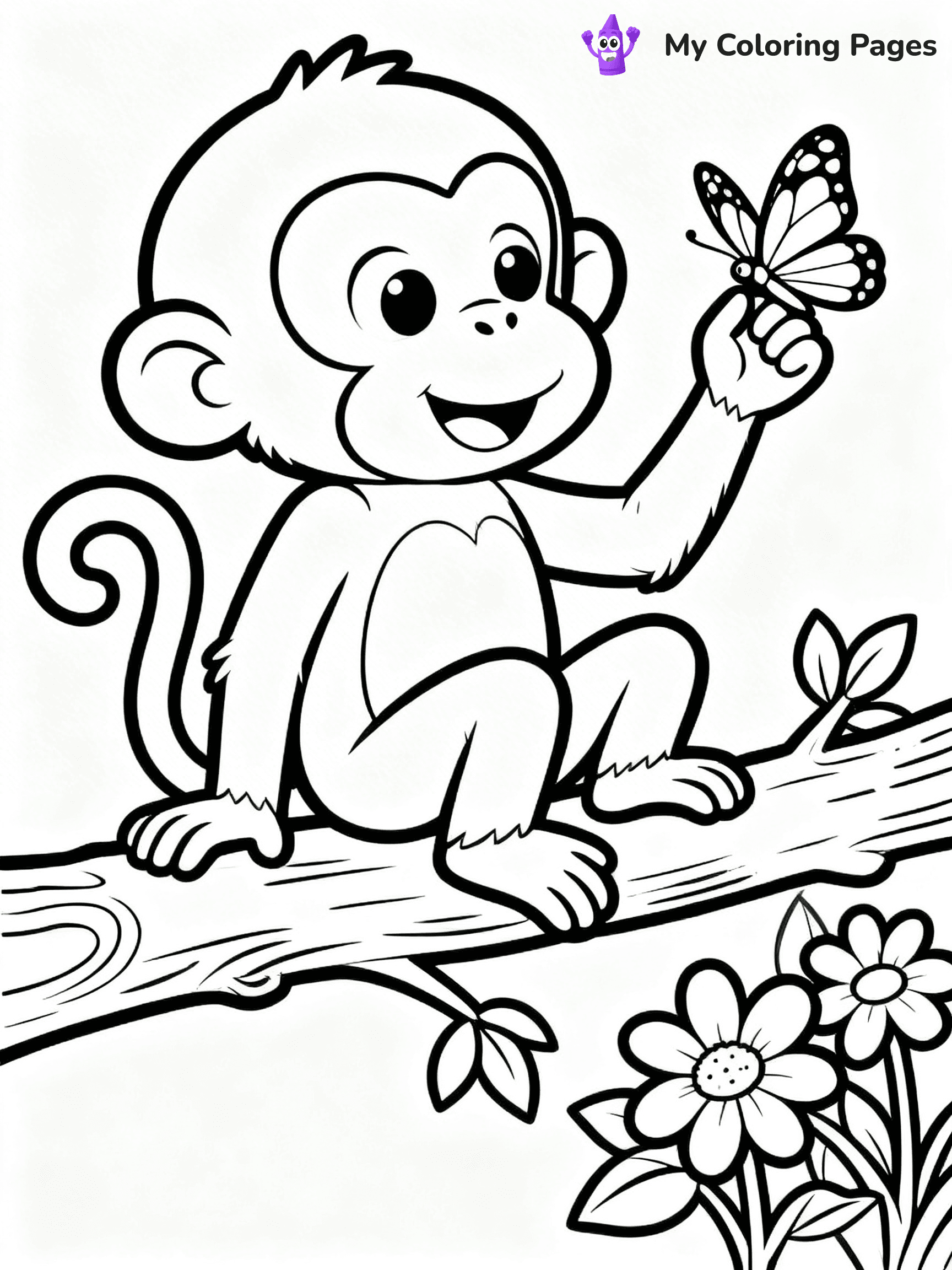 Coloring Pages Monkey - 284