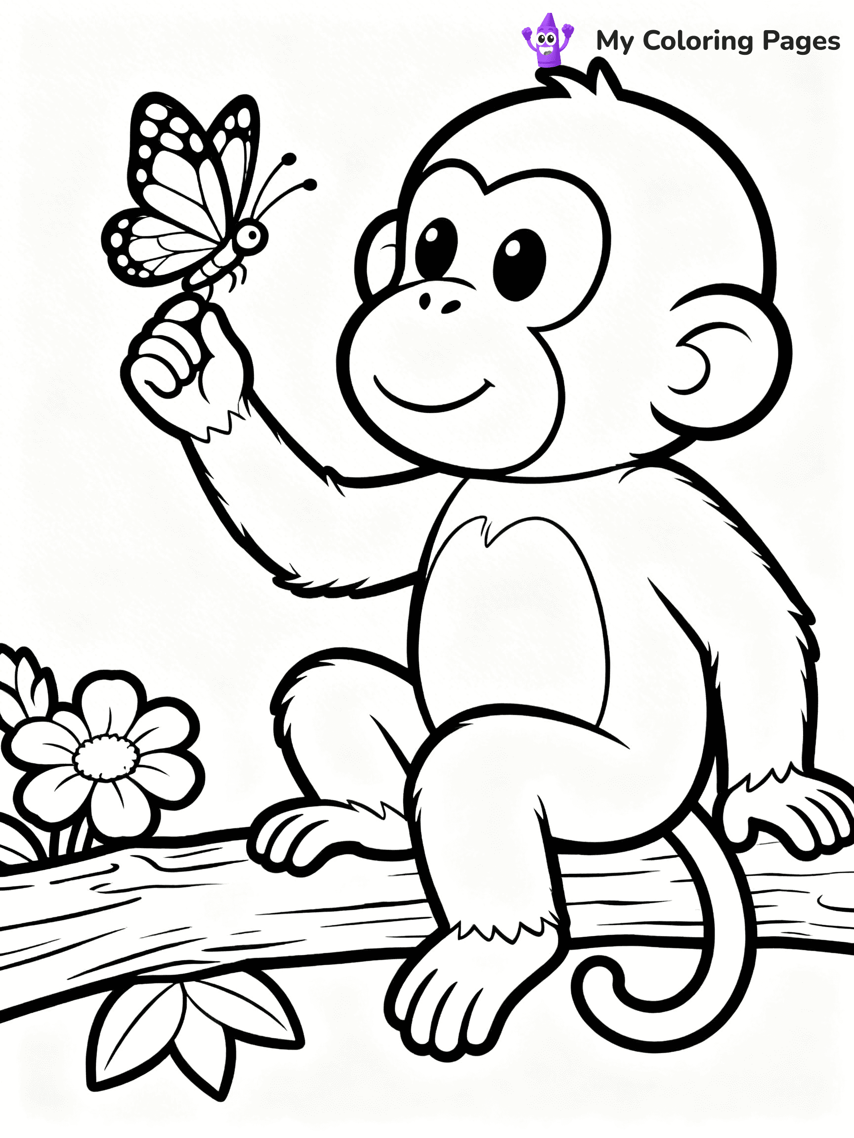 Coloring Pages Monkey - 282