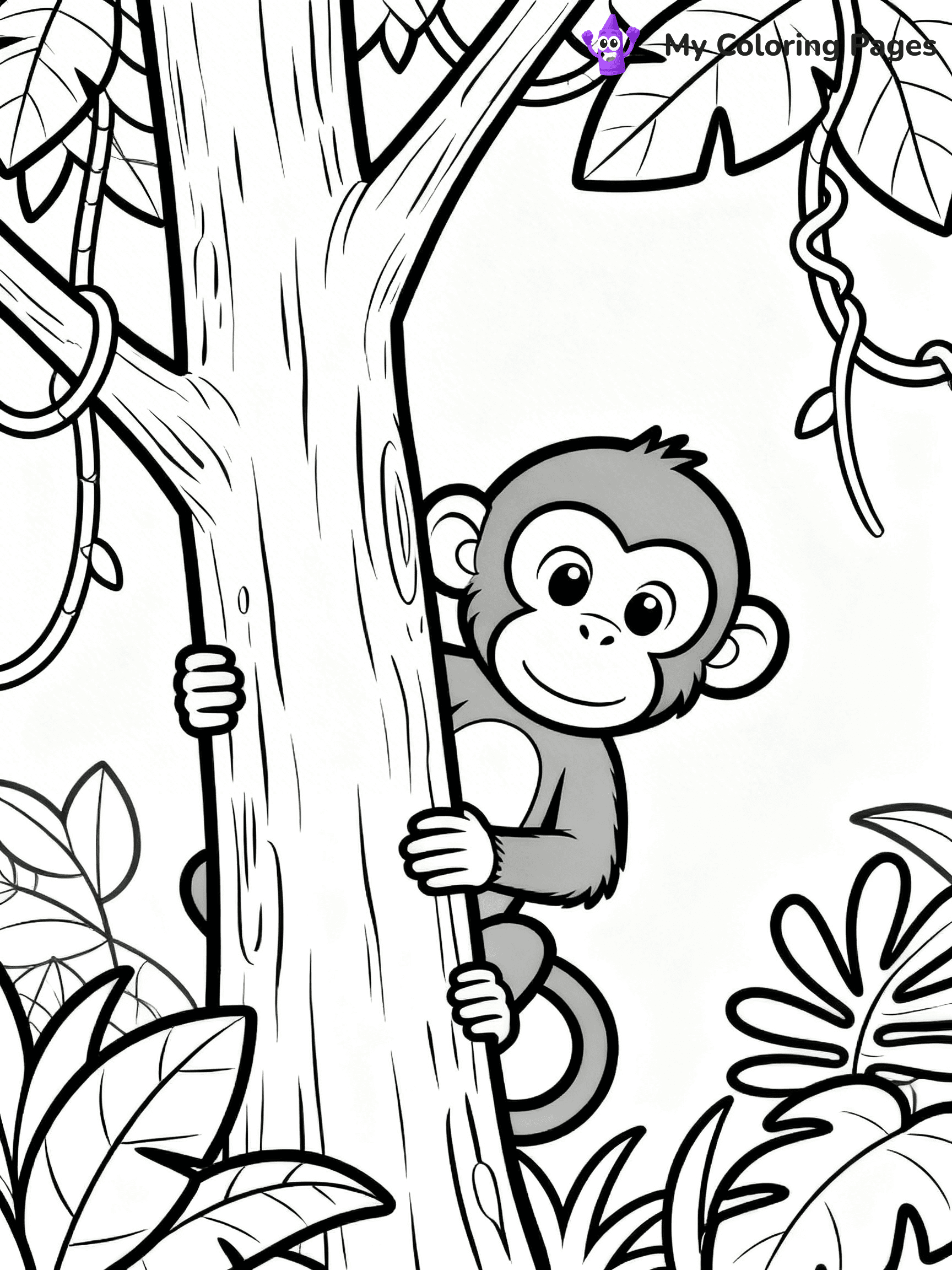Coloring Pages Monkey - 273