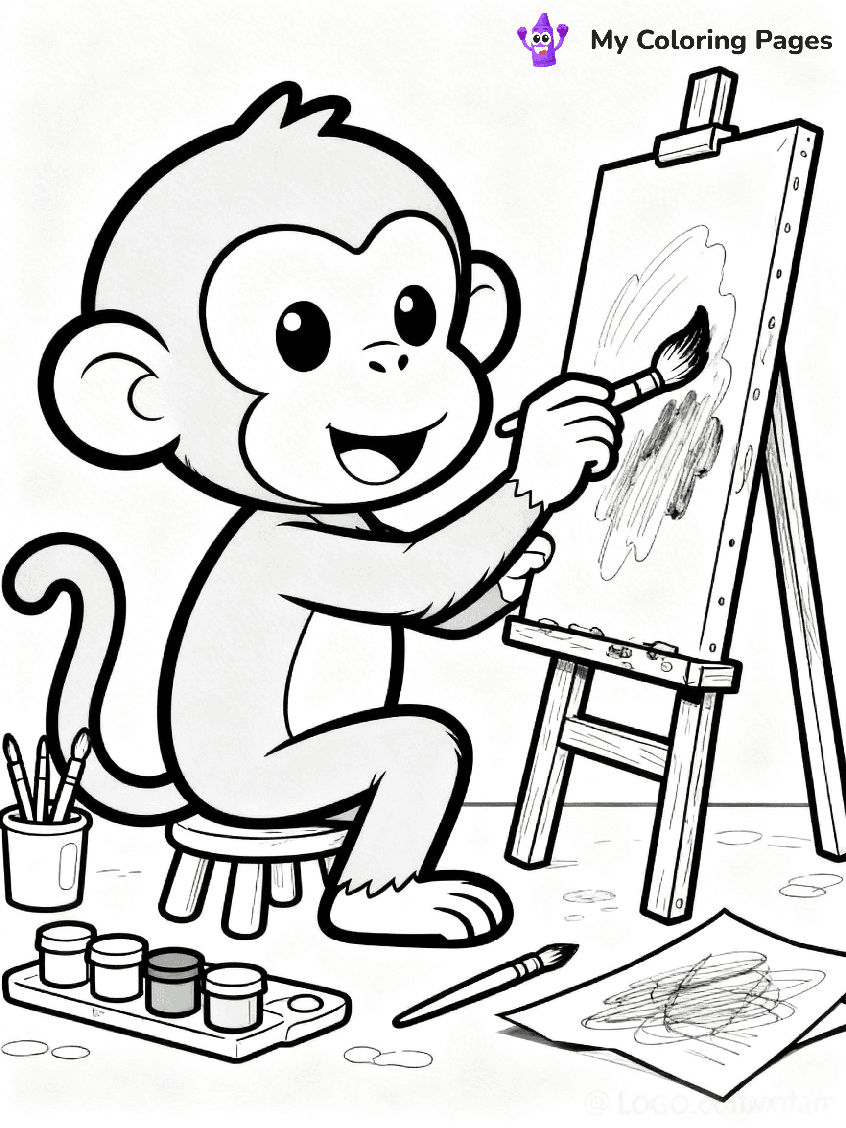 Coloring Pages Monkey - 264