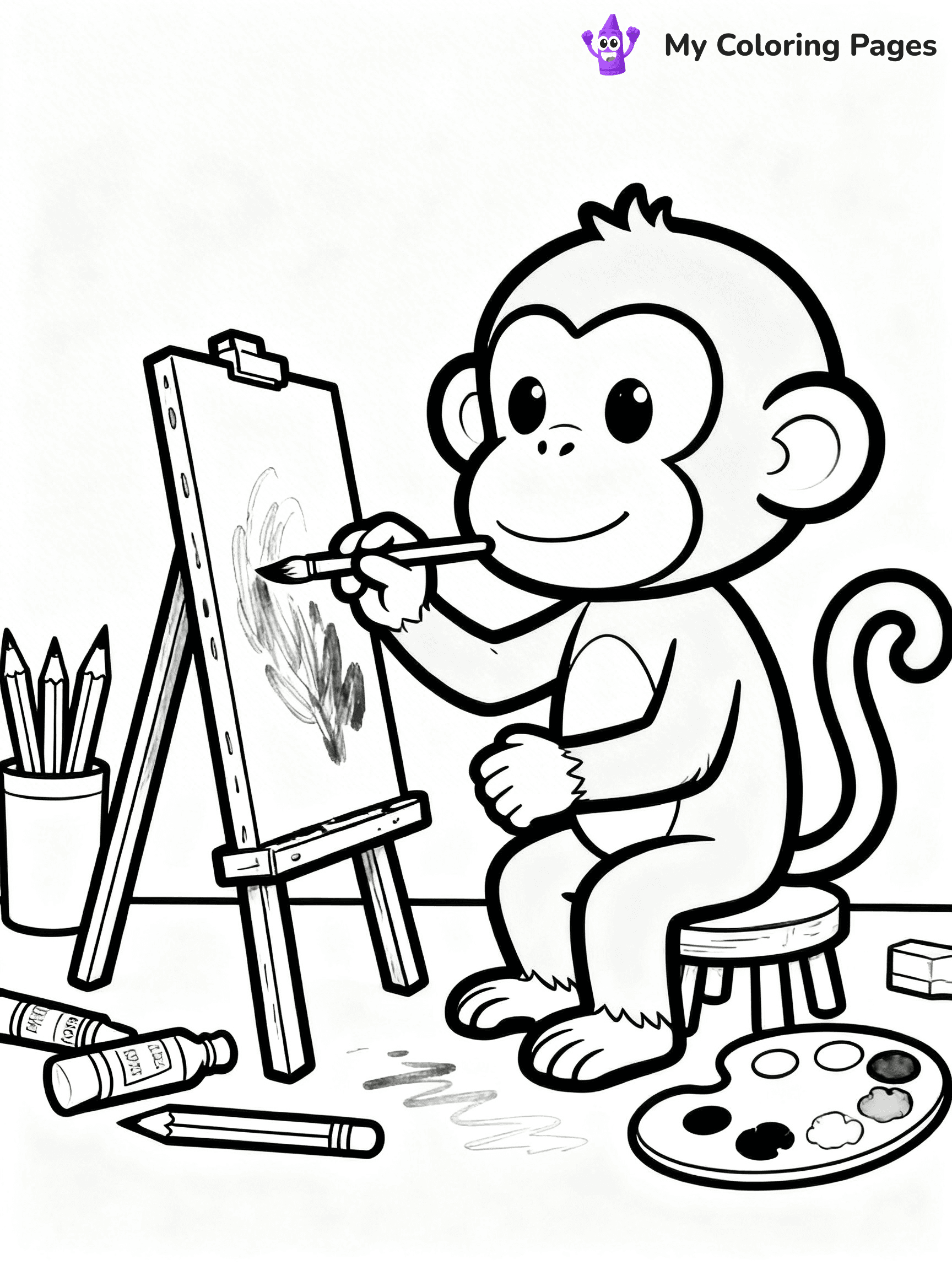Coloring Pages Monkey - 262