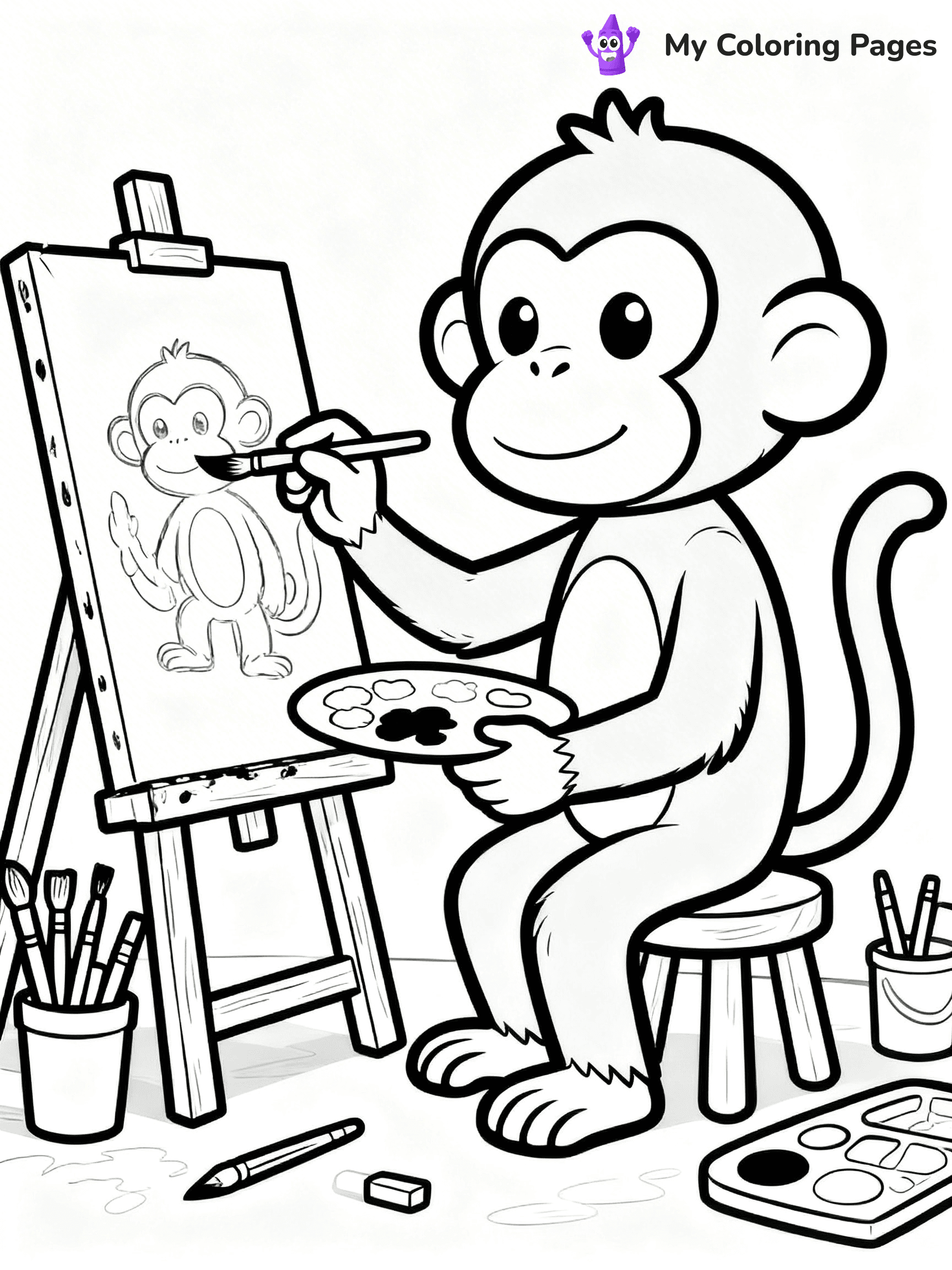 Coloring Pages Monkey - 261