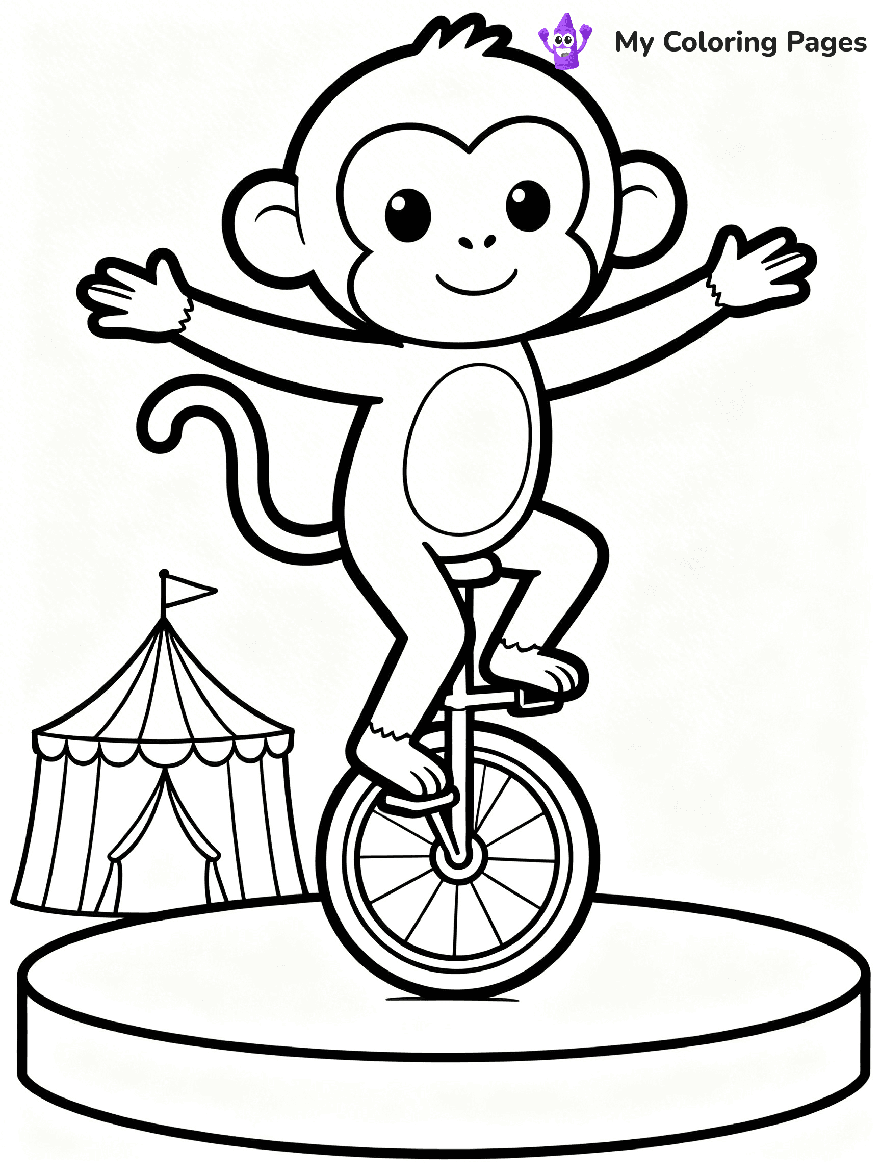 Coloring Pages Monkey - 259