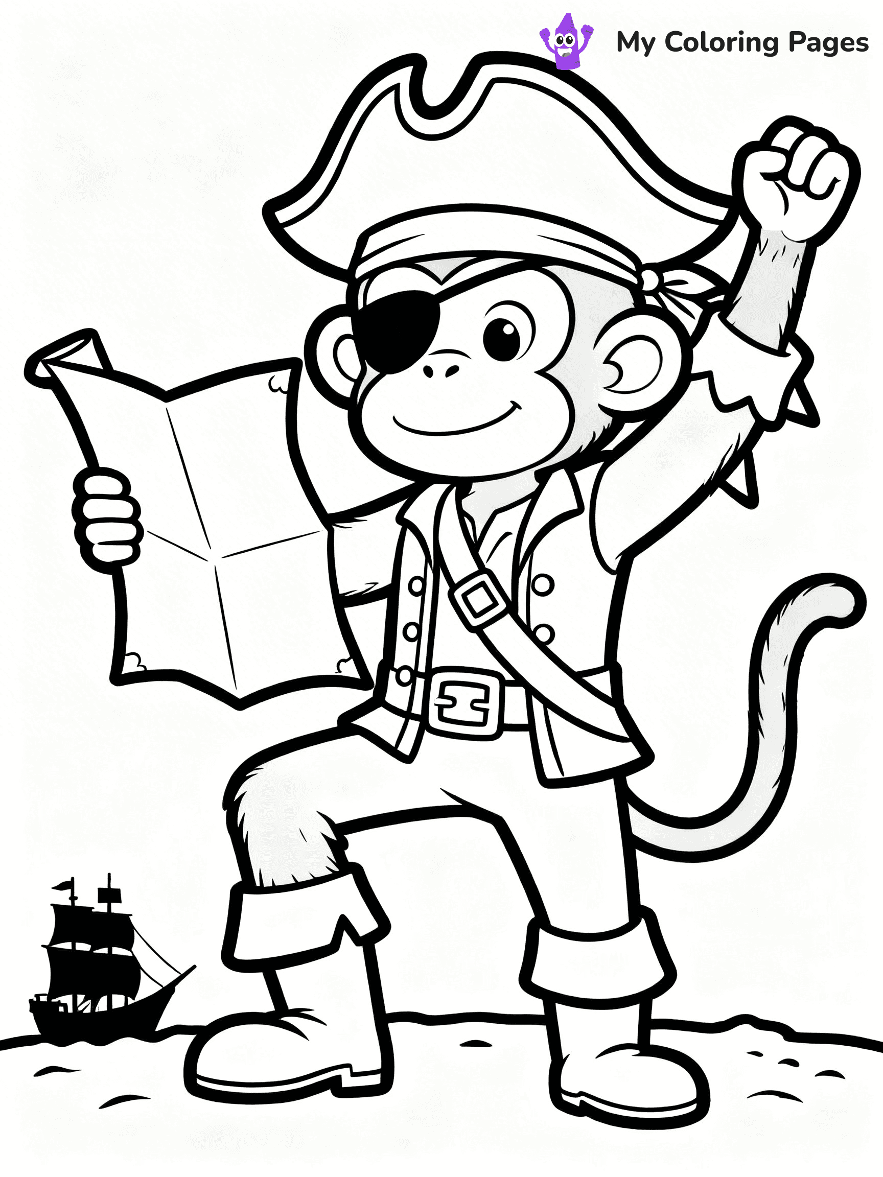 Coloring Pages Monkey - 255