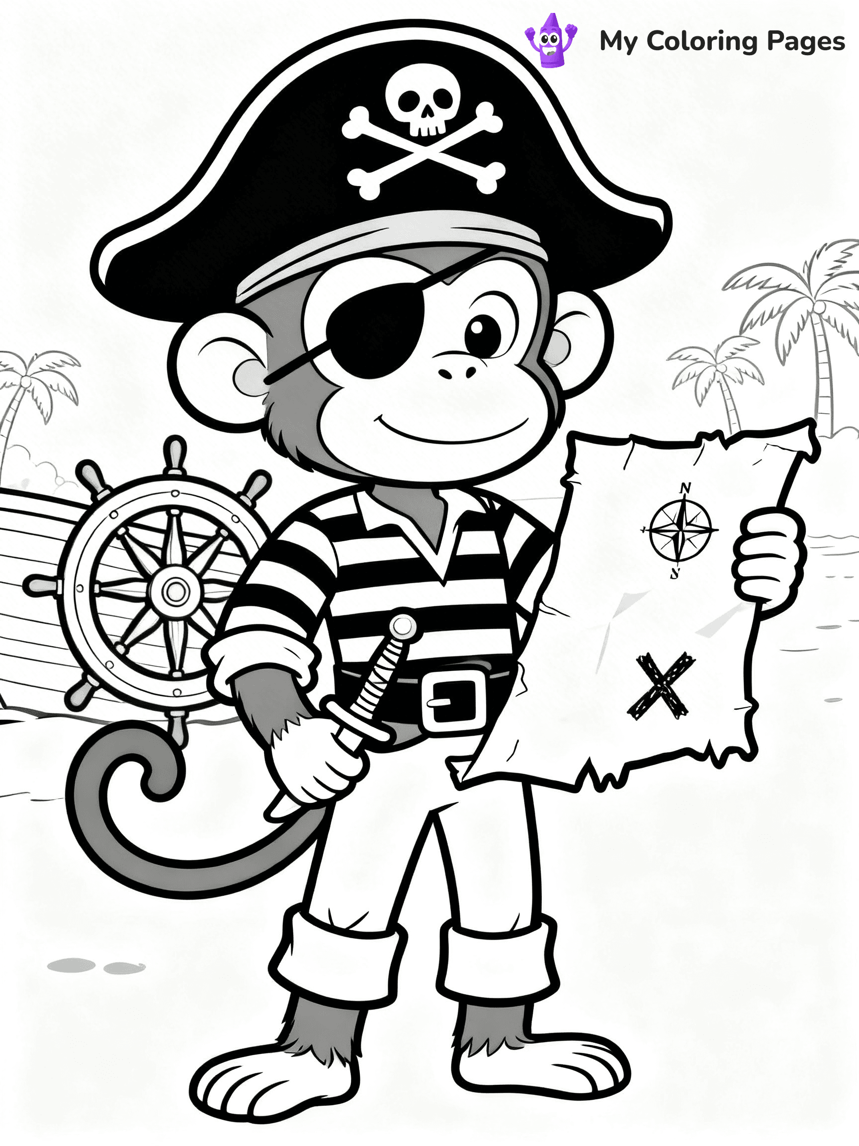 Coloring Pages Monkey - 250