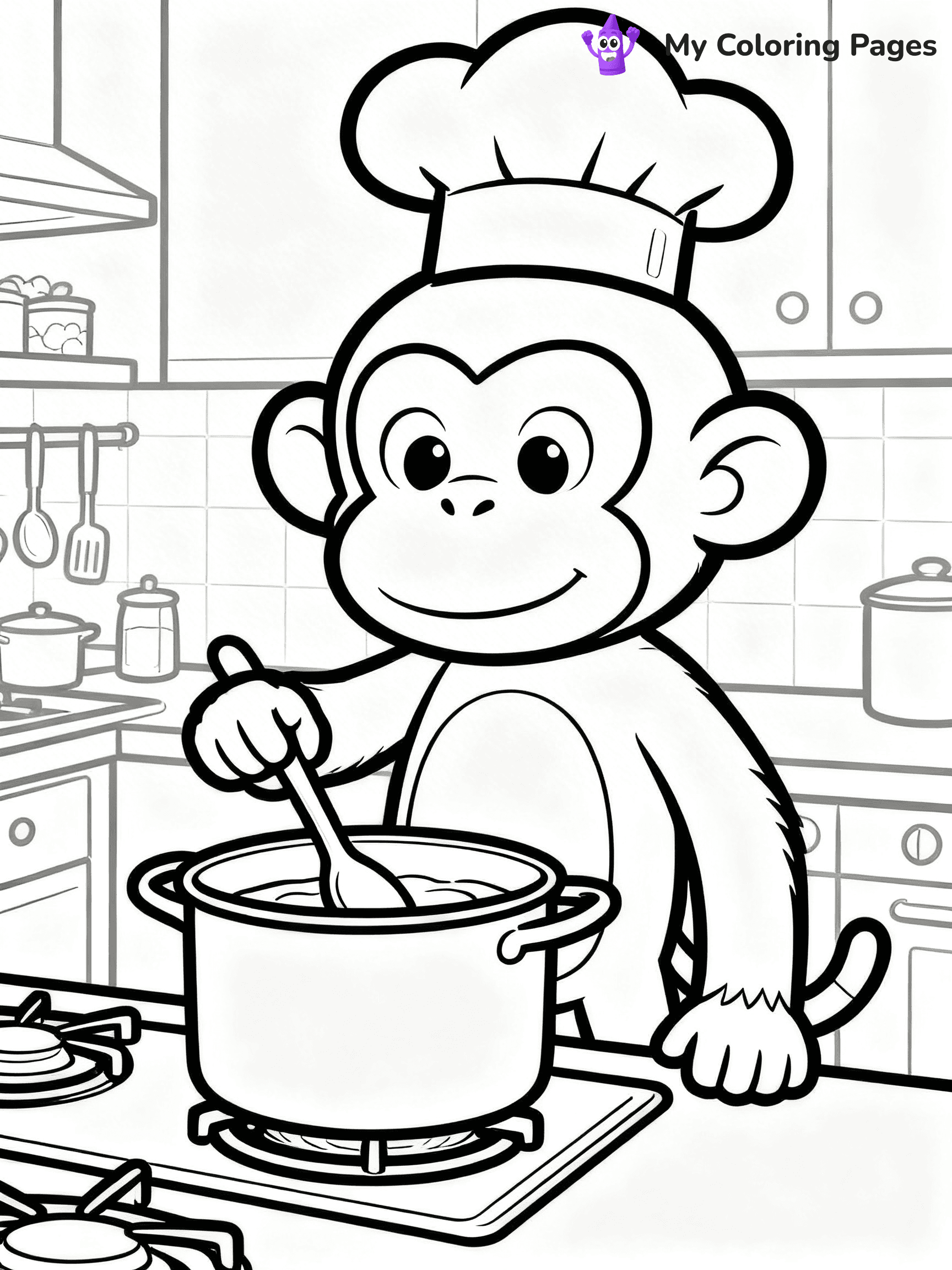 Coloring Pages Monkey - 220