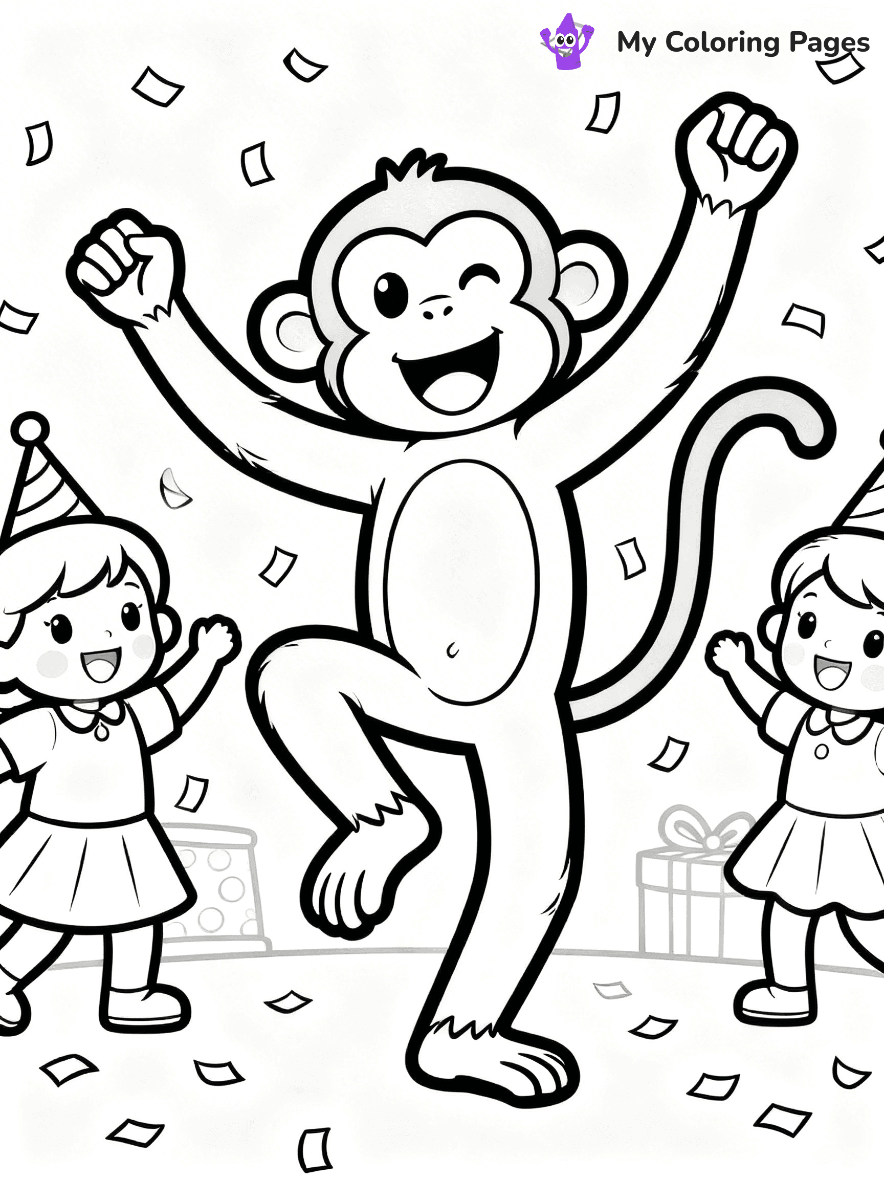 Coloring Pages Monkey - 201