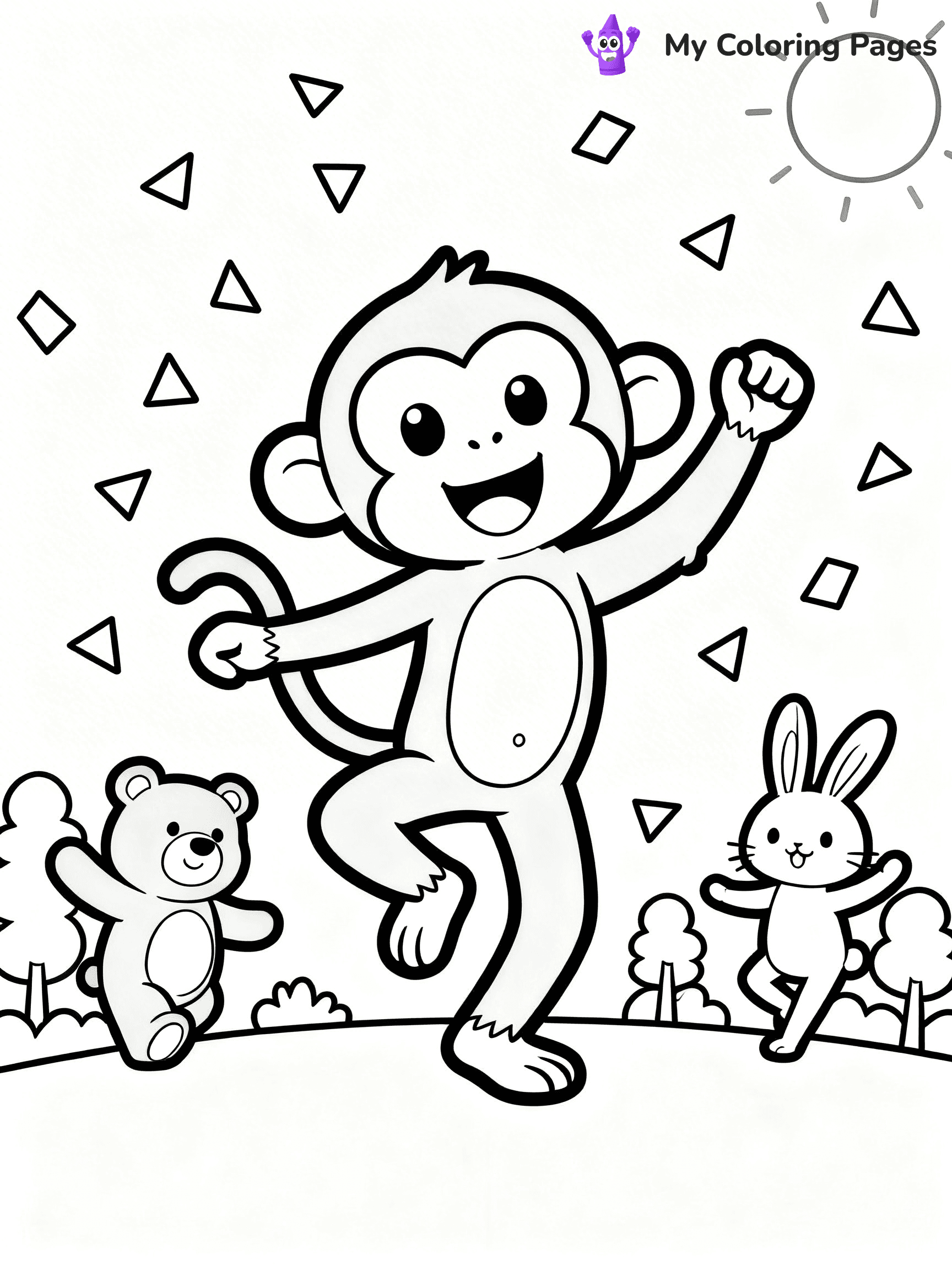Coloring Pages Monkey - 199