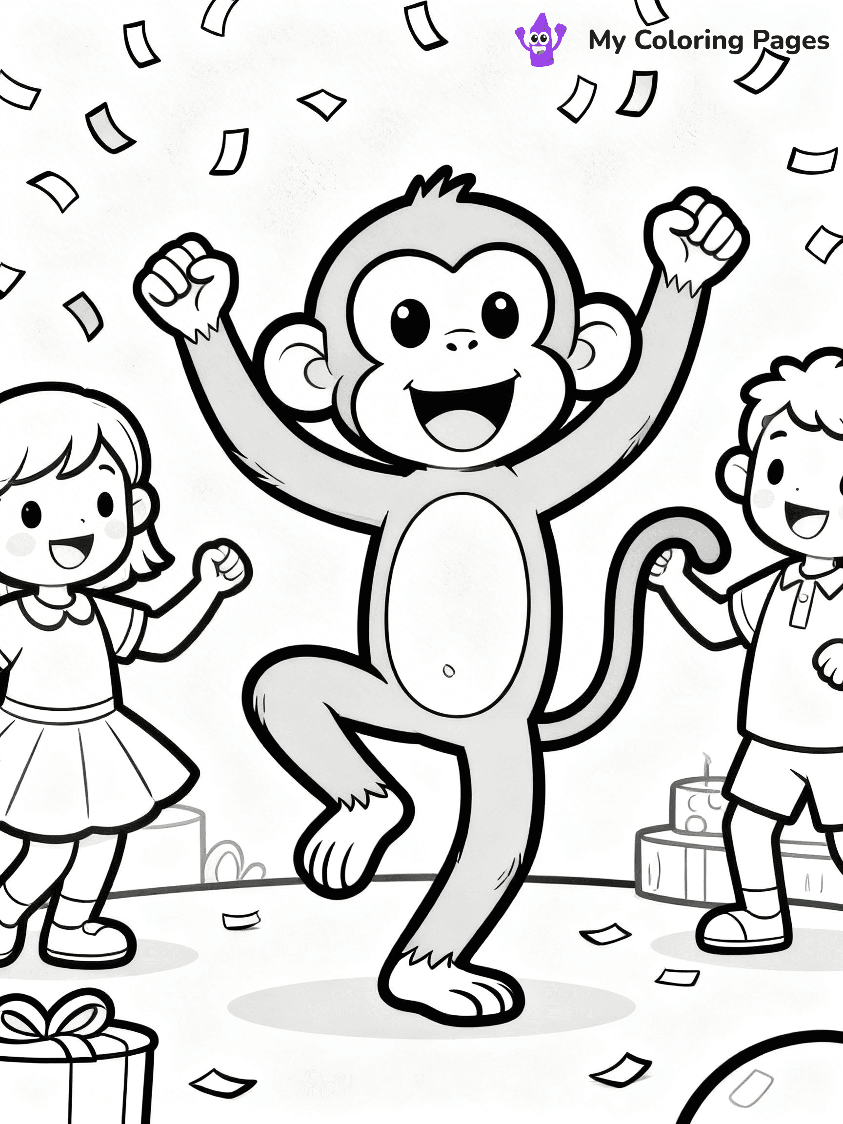 Coloring Pages Monkey - 196