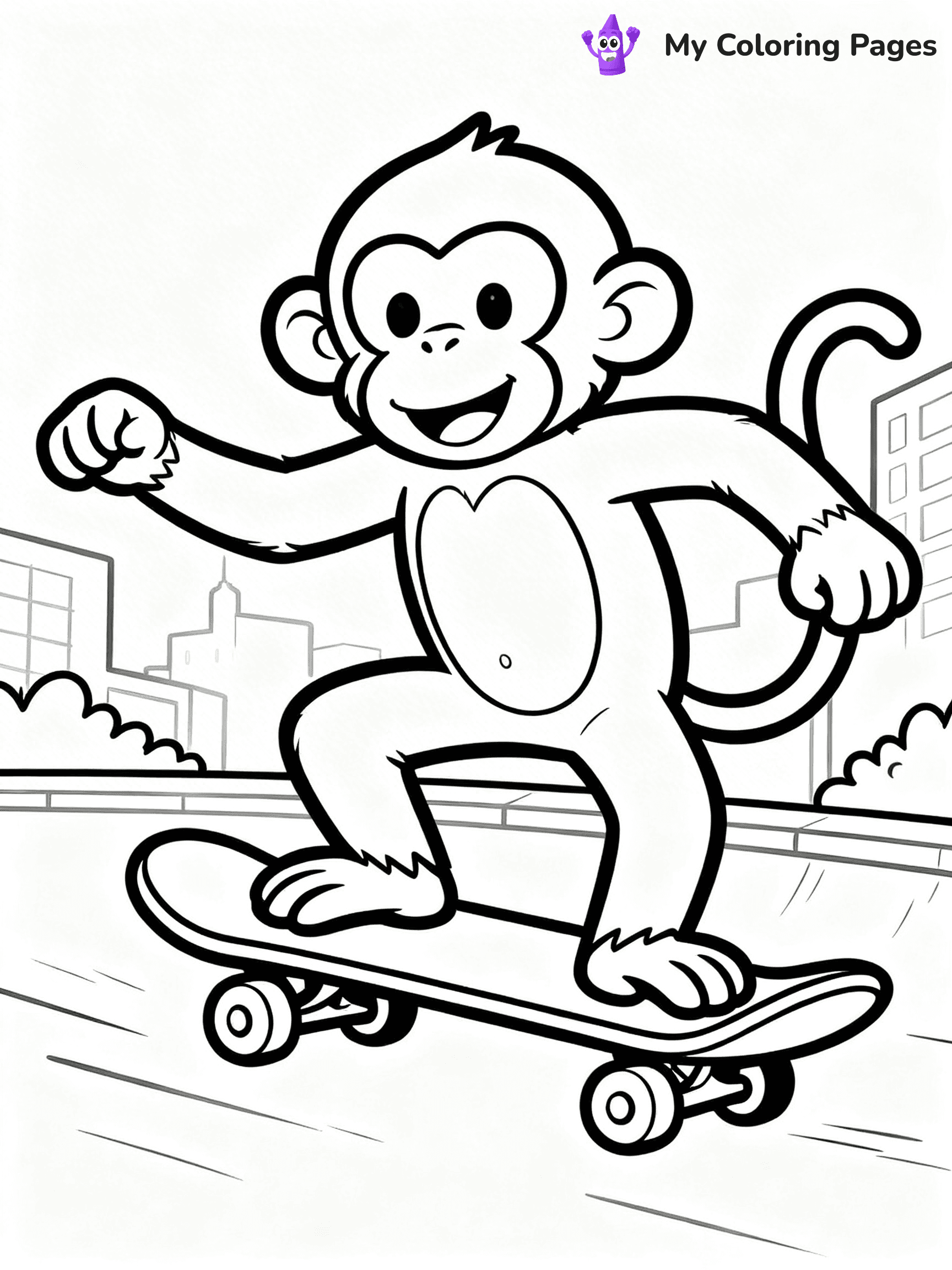Coloring Pages Monkey - 192