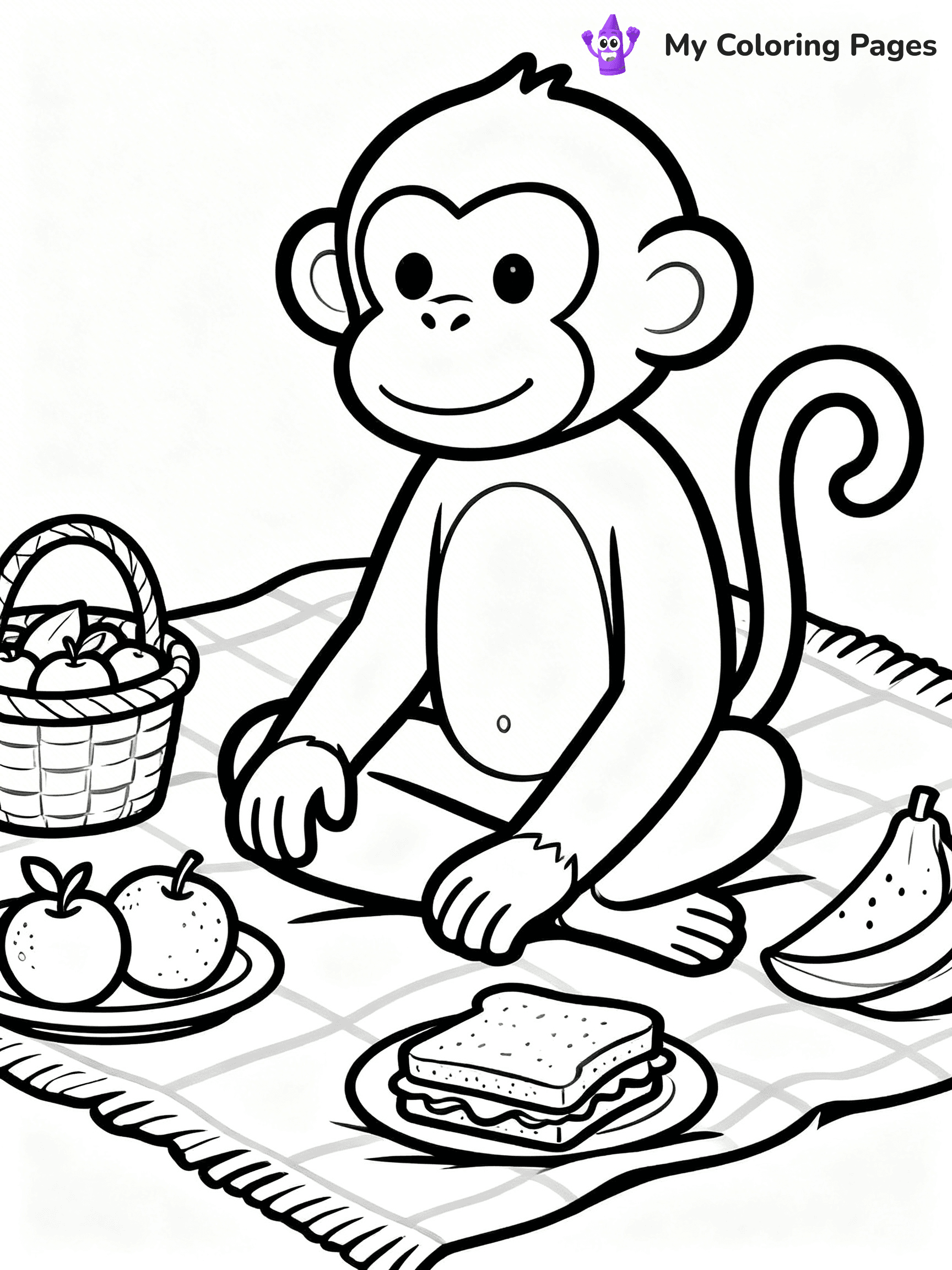 Coloring Pages Monkey - 125