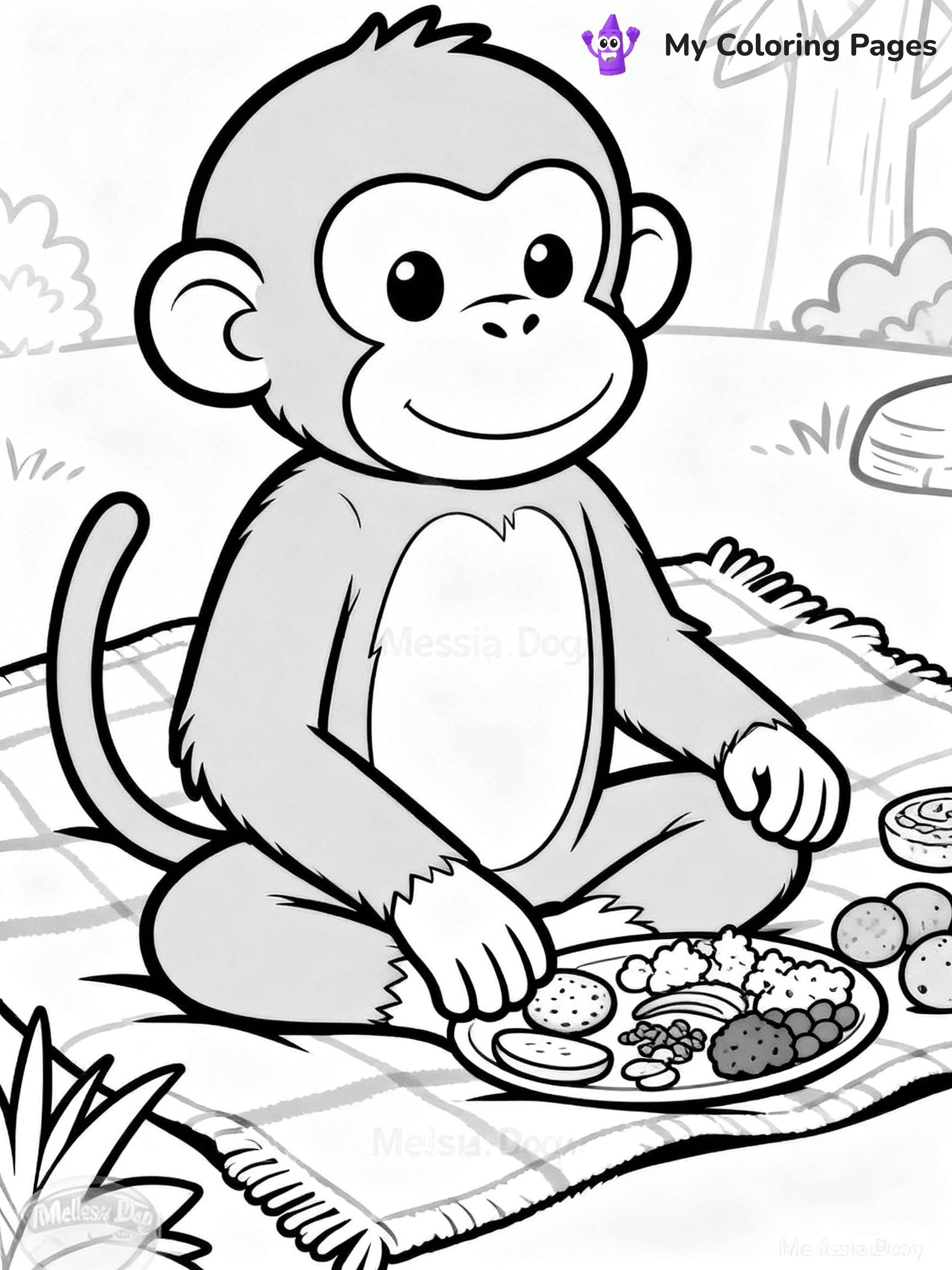 Coloring Pages Monkey - 124