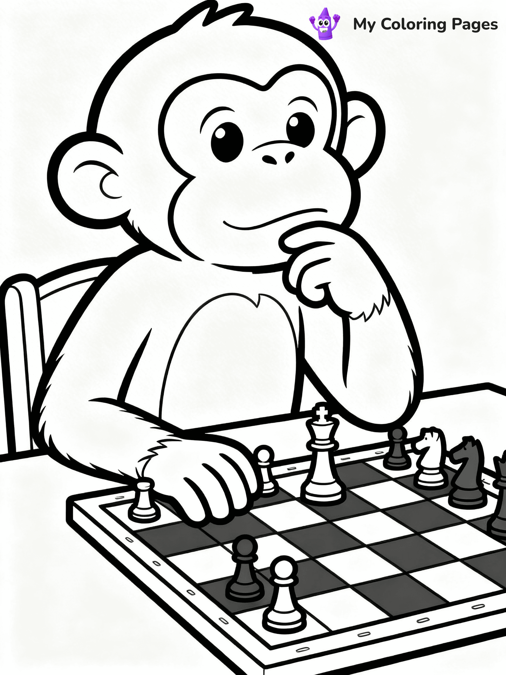 Coloring Pages Monkey - 108