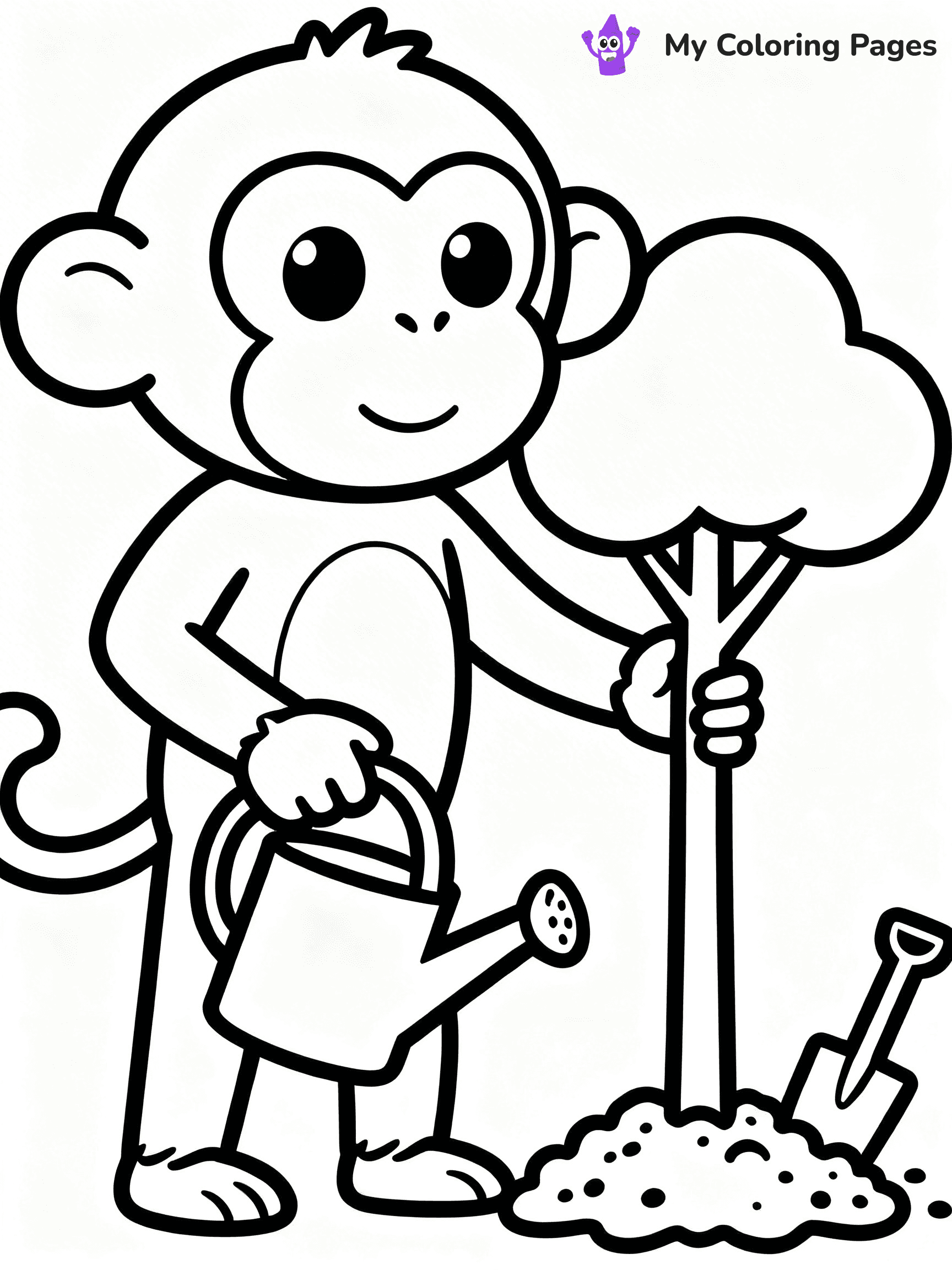 Coloring Pages Monkey - 100