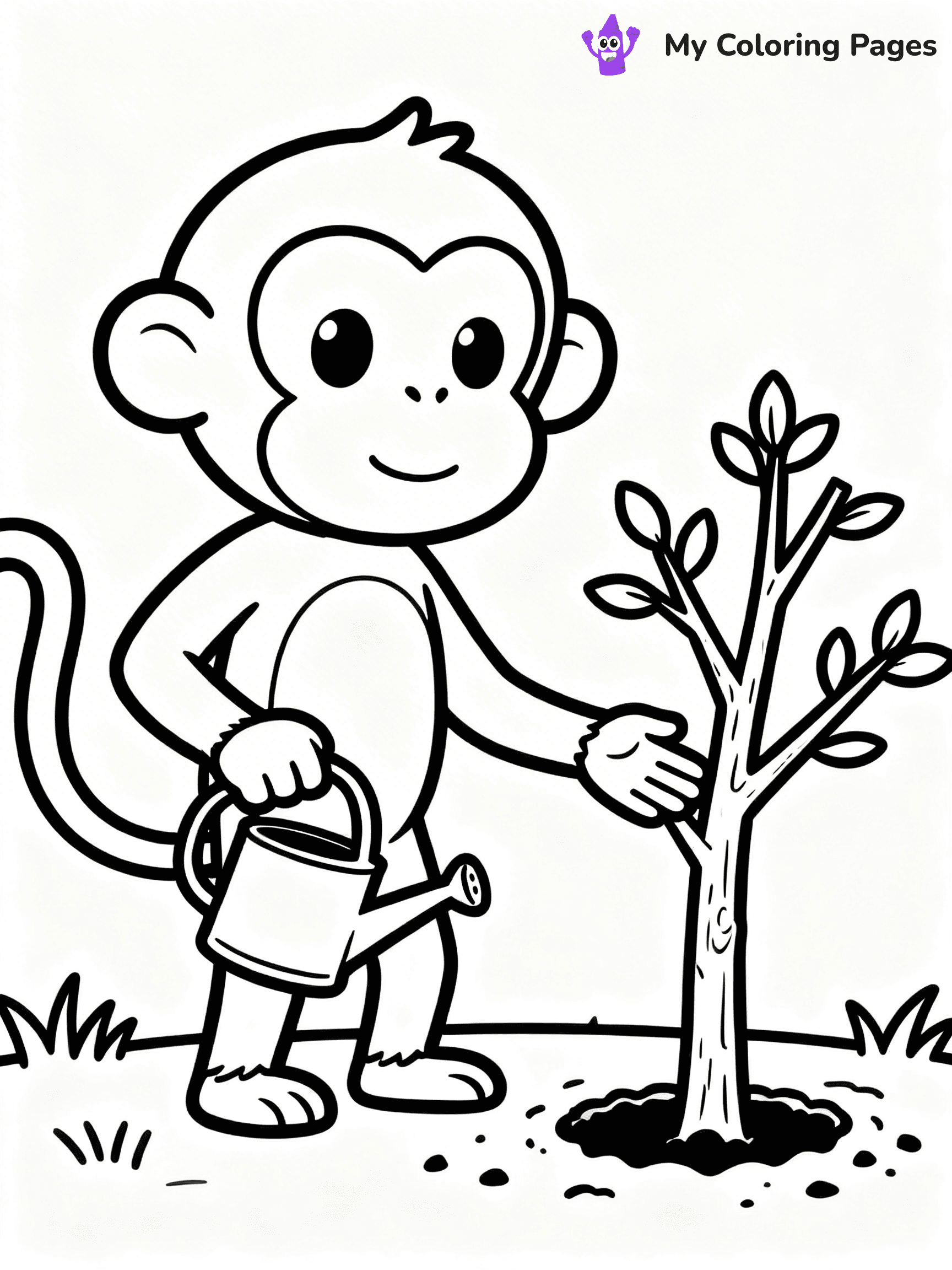 Coloring Pages Monkey - 97