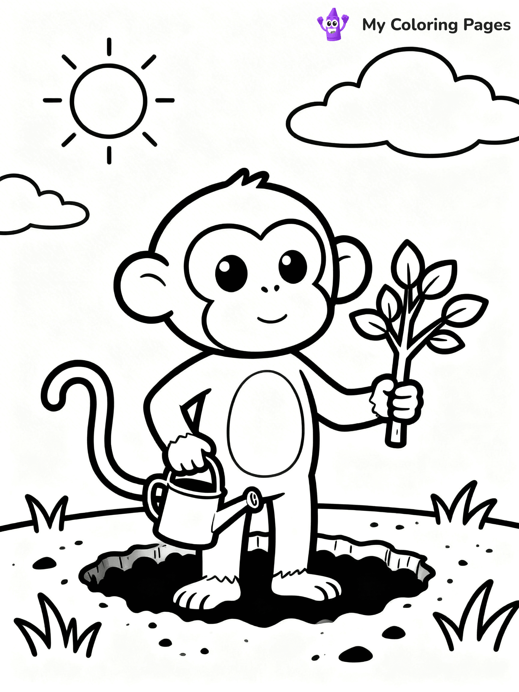 Coloring Pages Monkey - 95