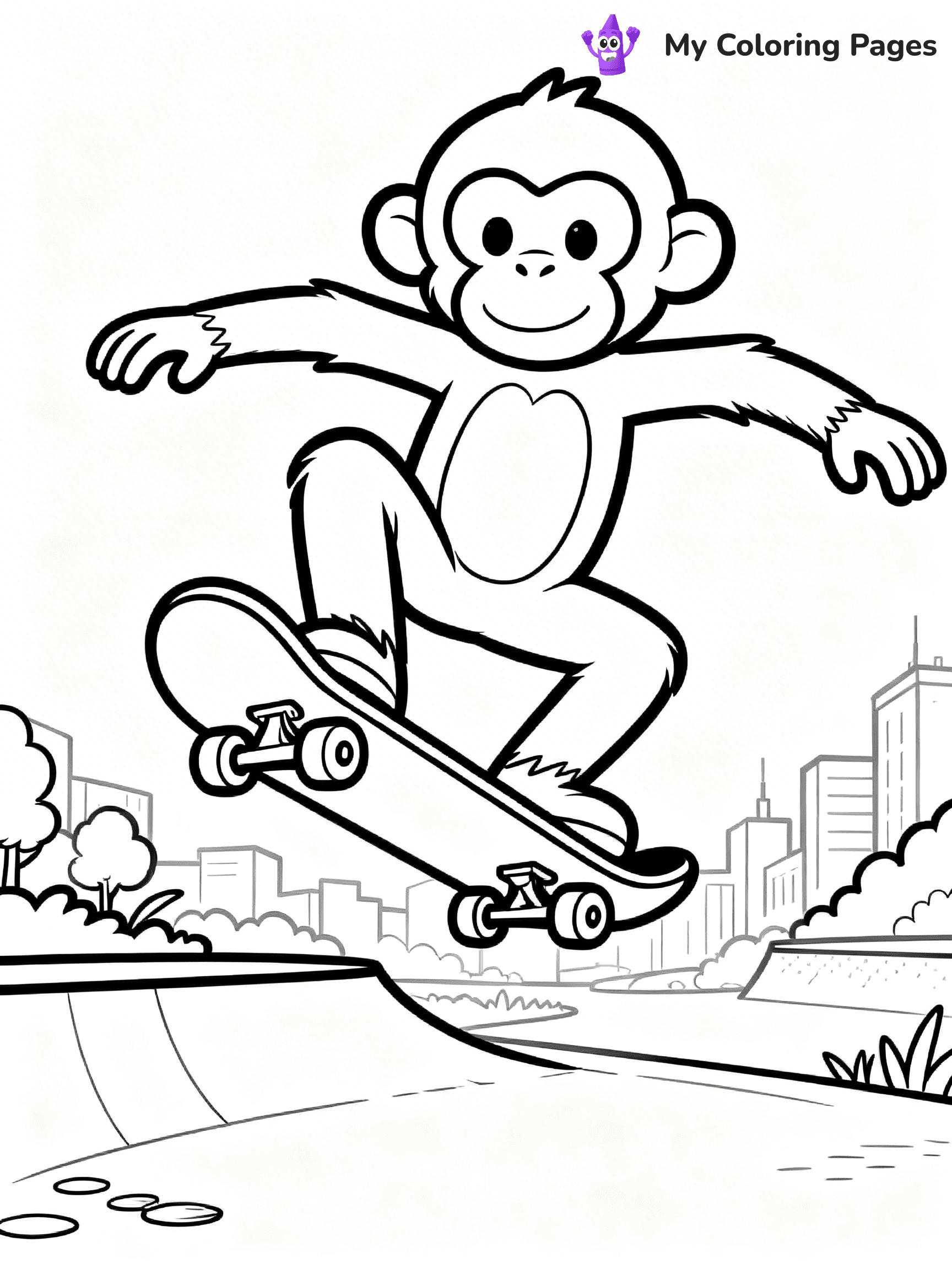 Coloring Pages Monkey - 50