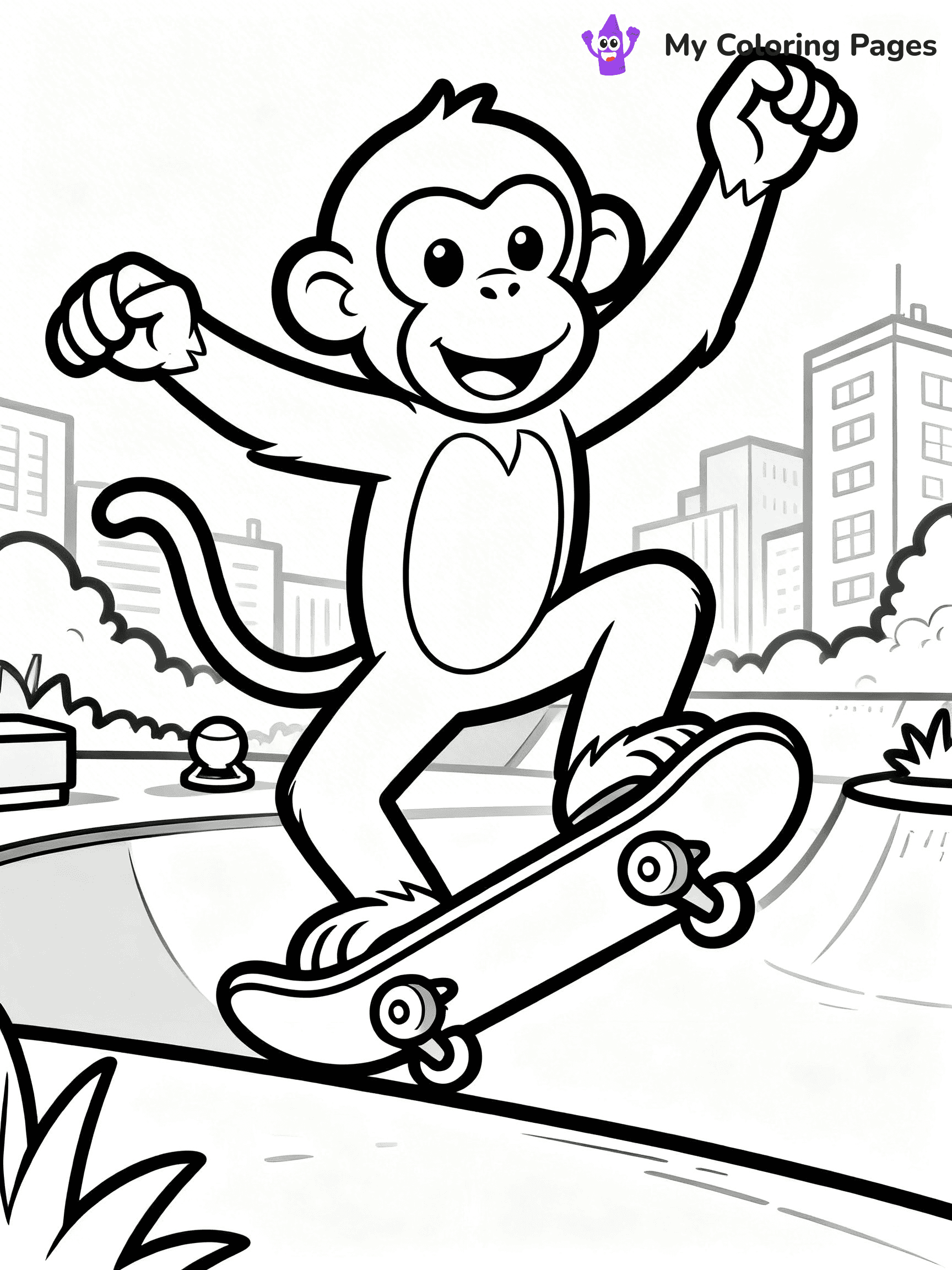 Coloring Pages Monkey - 49