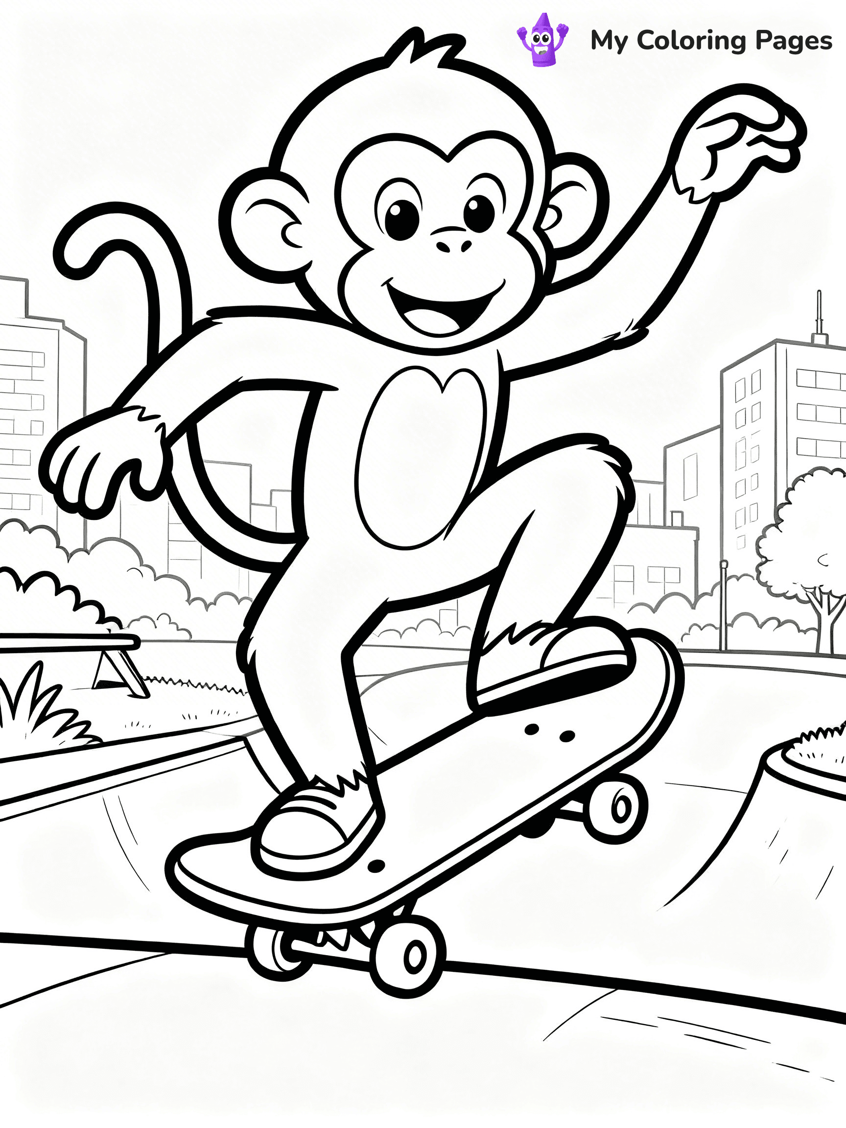 Coloring Pages Monkey - 48